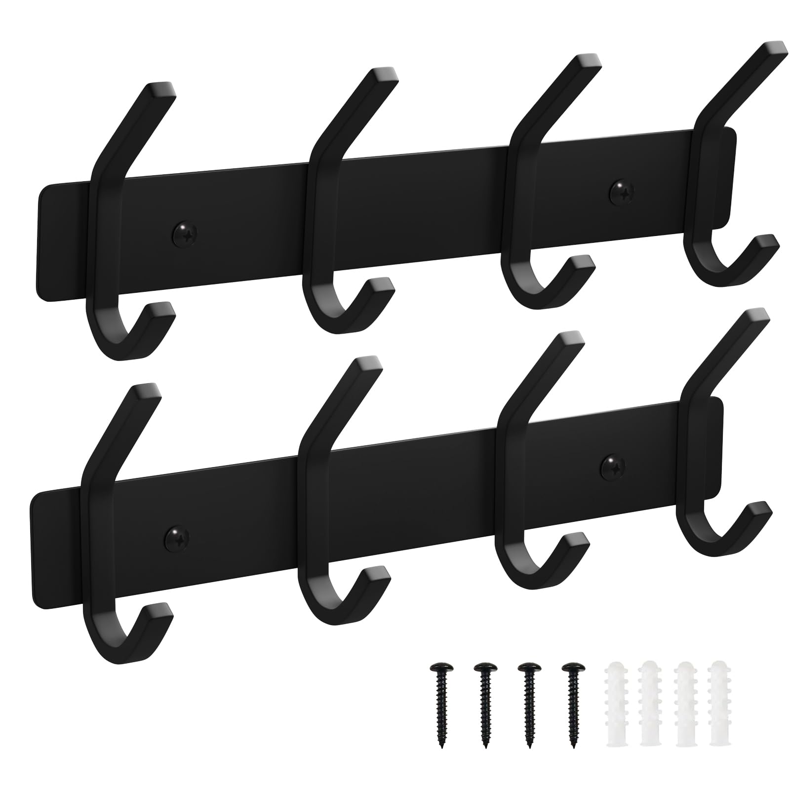 Wall Hooks Heavy Duty Aluminum Towel Hooks for Hanging Coat (2 Count)