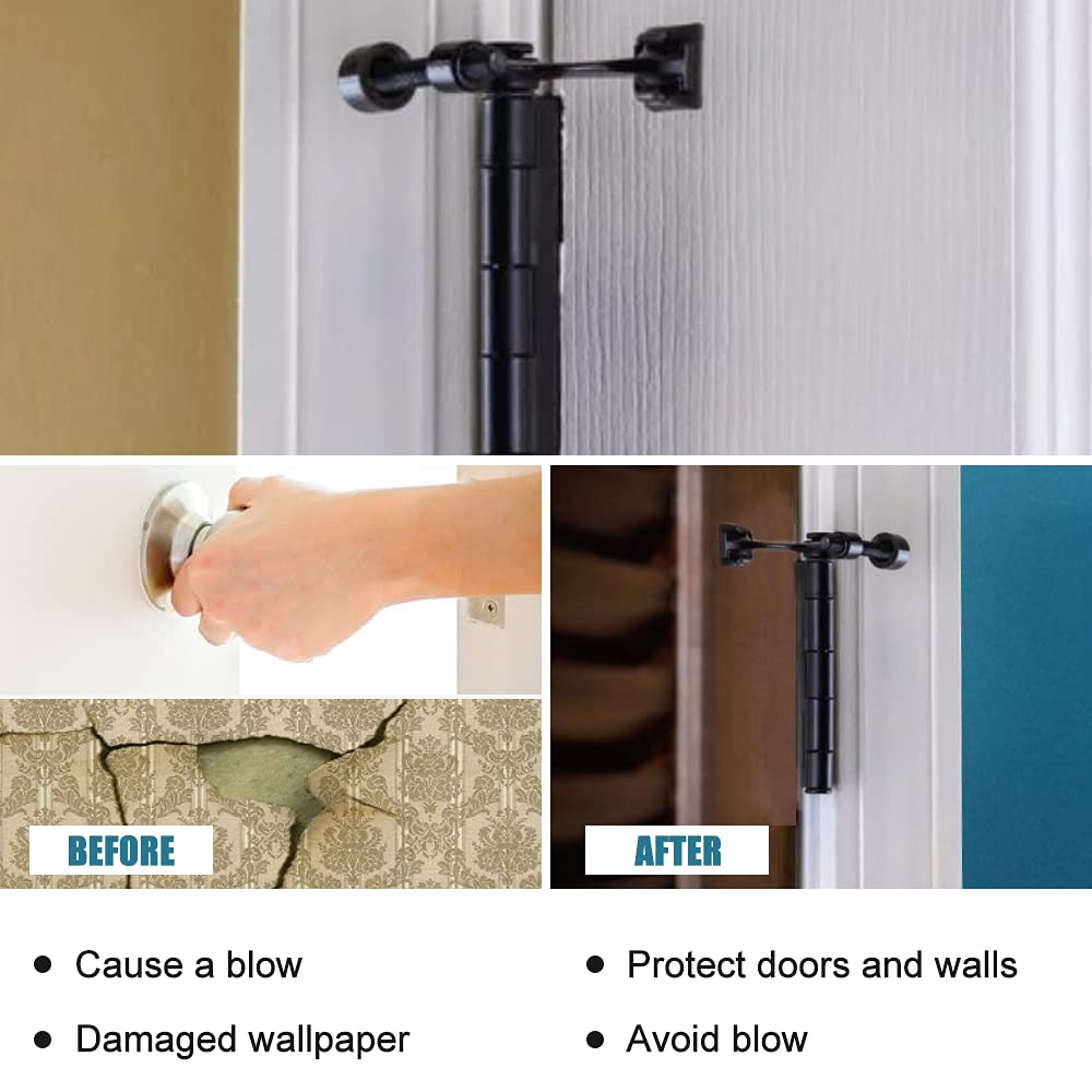 8 Pack Hinge Pin Black Door Stopper (8 Count)