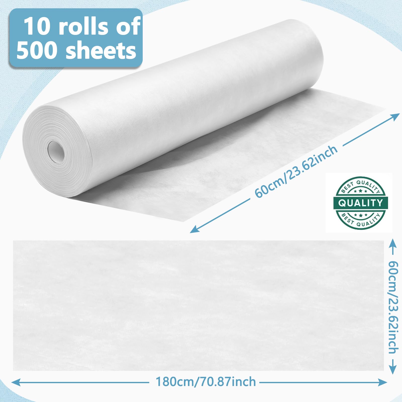 10 Rolls Disposable Non Woven Massage Table Sheets Roll