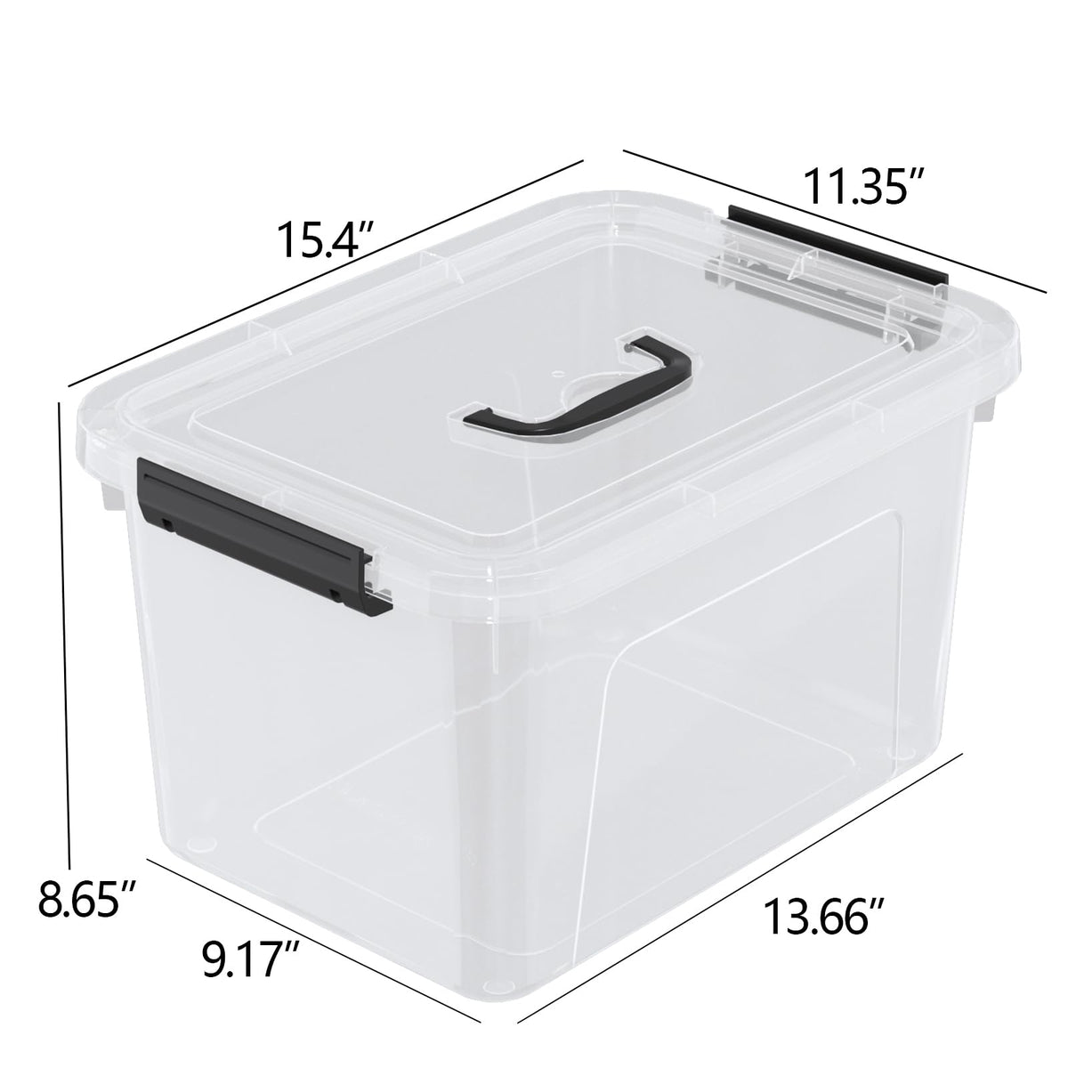 18 Quart Plastic Storage Bins with Lid (4 Count)