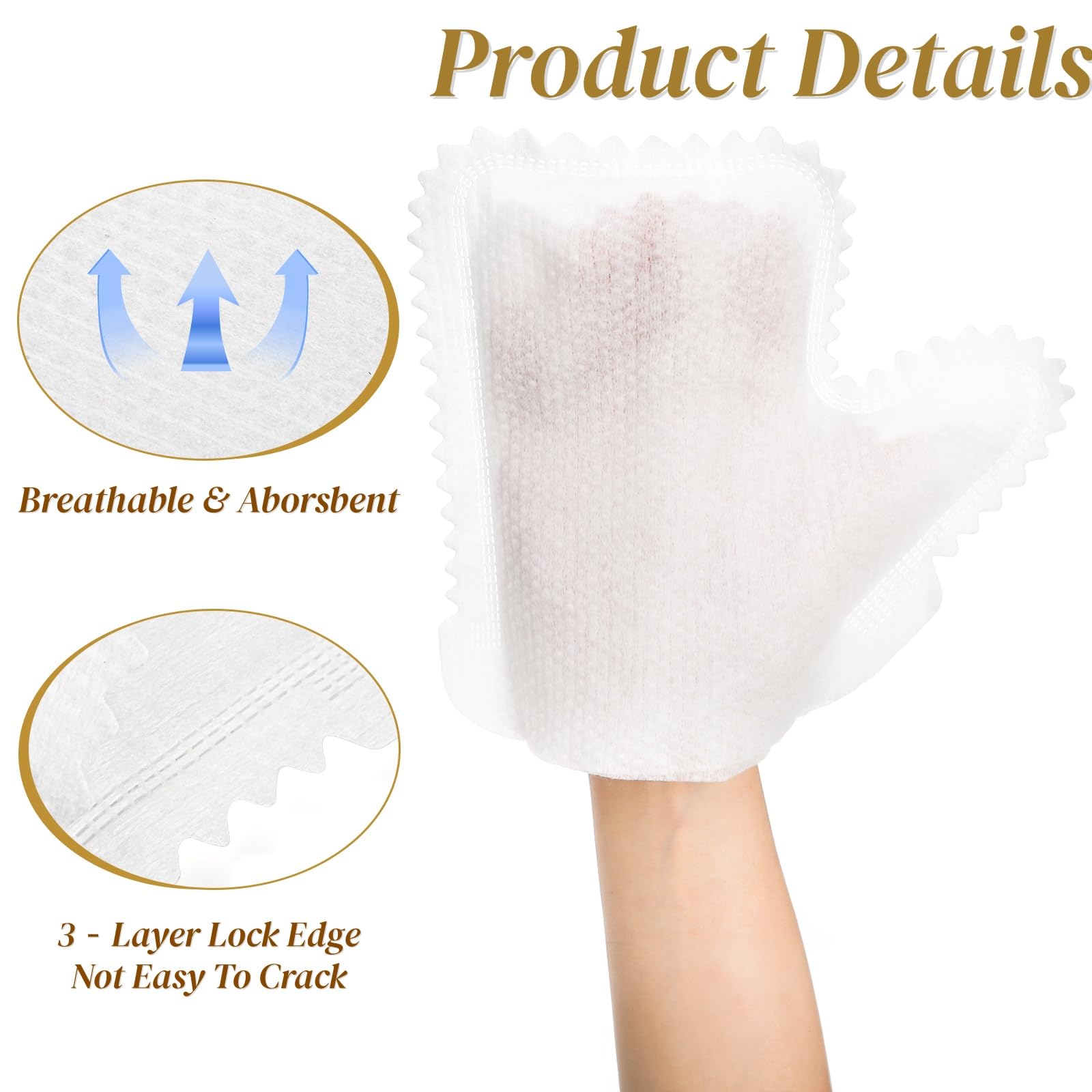 100 Pcs White Microfiber Dusting Gloves (100 Count)