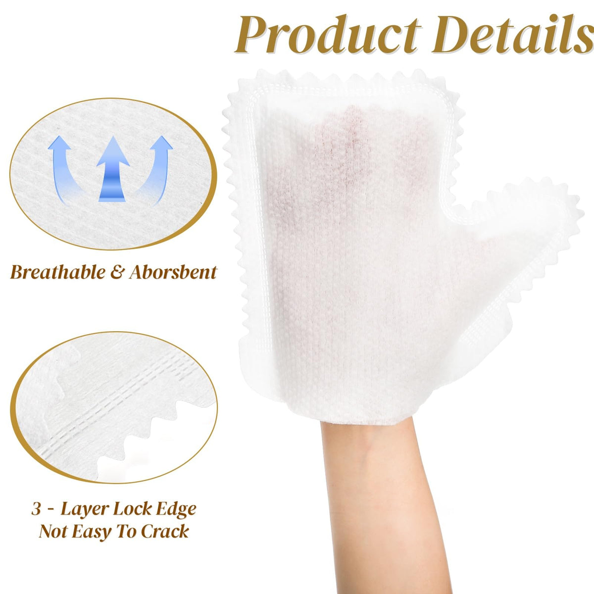 100 Pcs White Microfiber Dusting Gloves (100 Count)