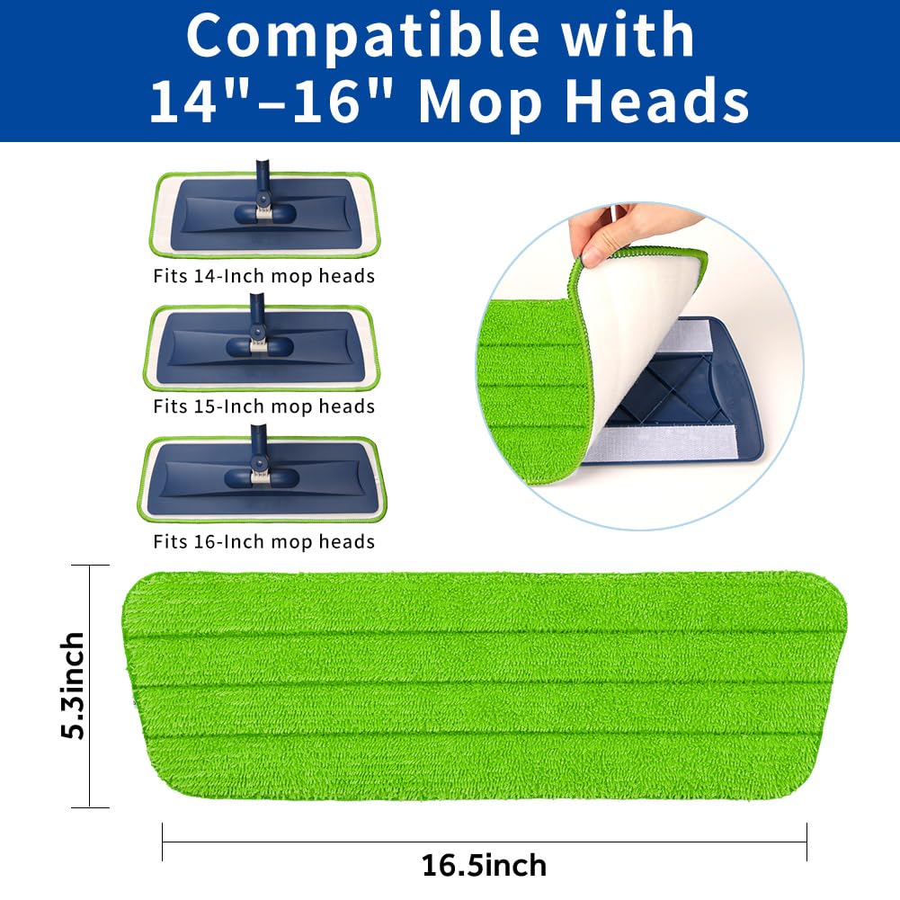16.5" Microfiber Mop Pads Refills (4 Count)