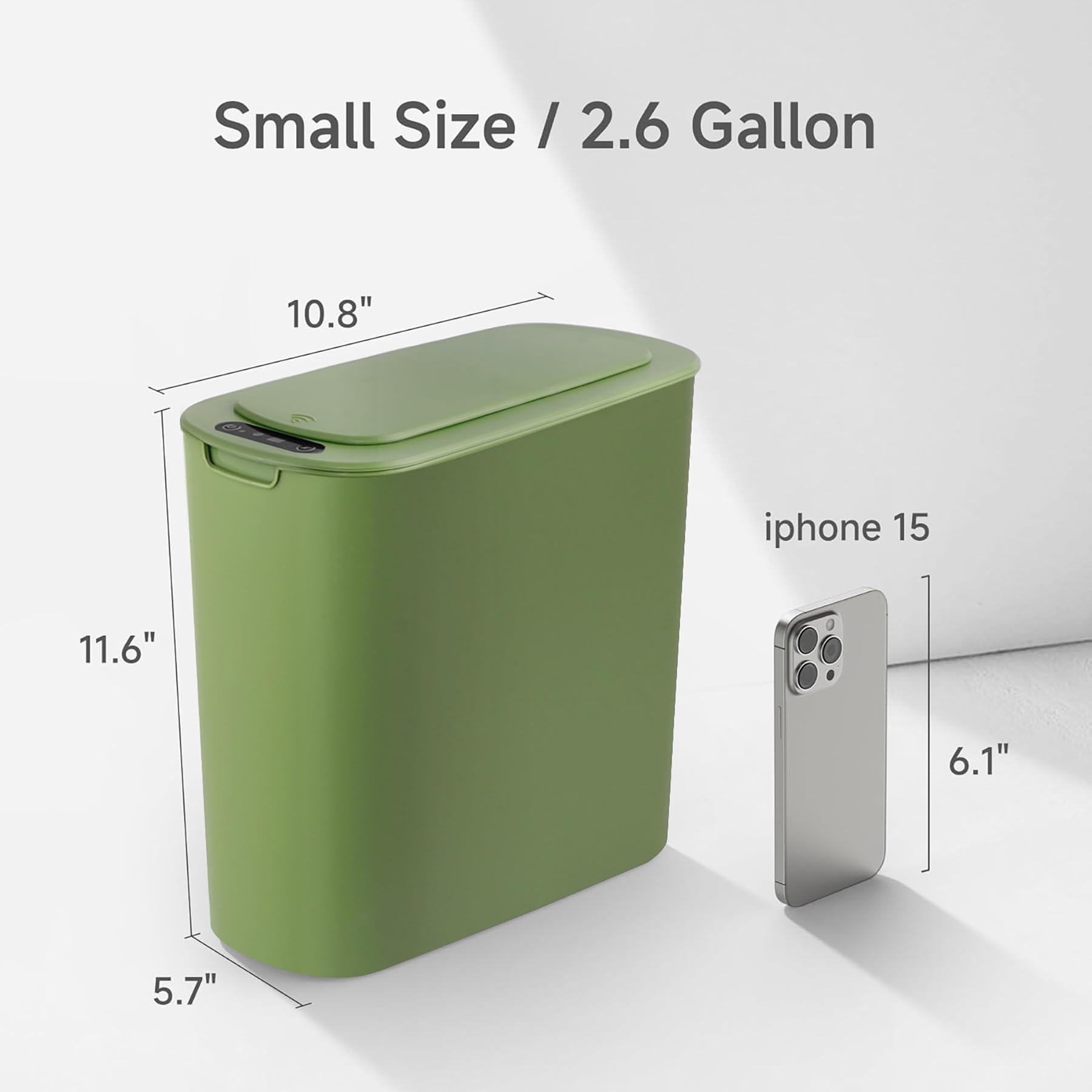 Automatic Motion Sensor Bathroom Trash Can with Lid