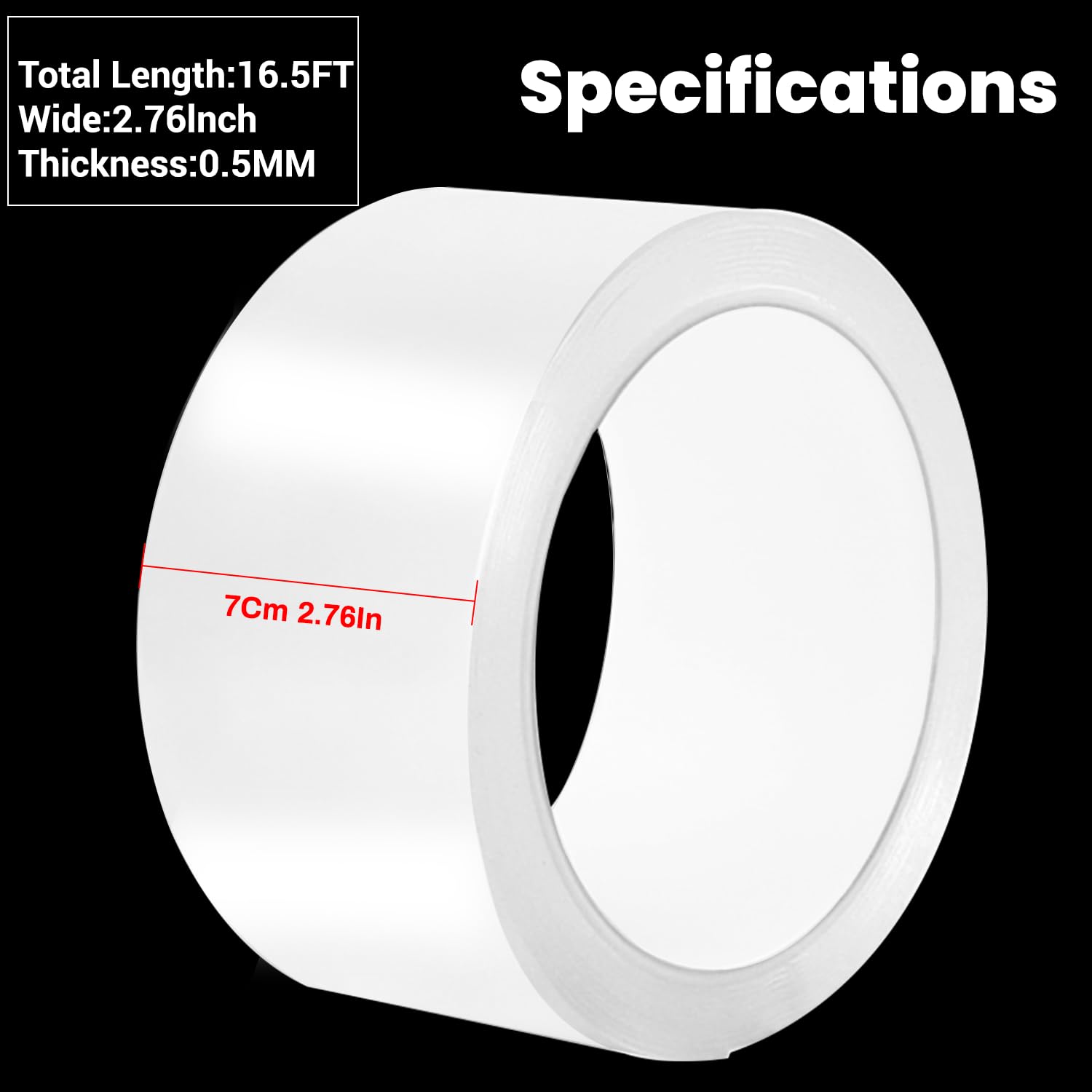 Transparent Window Weather Sealing Tape 2.76 Inch x 16.5 FT Weather Stripping Residue