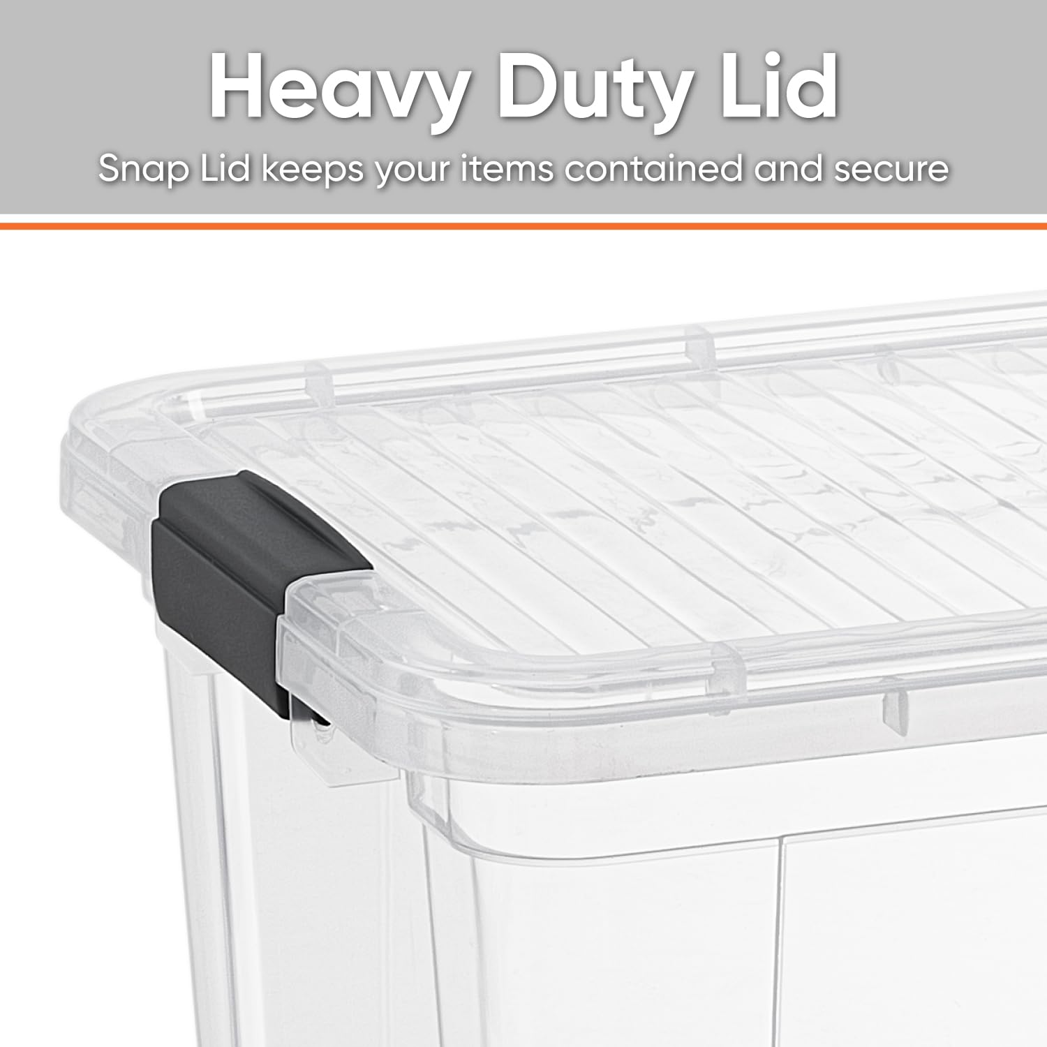 11 Quart Clear Plastic Storage Boxes with Lids (10 Count)