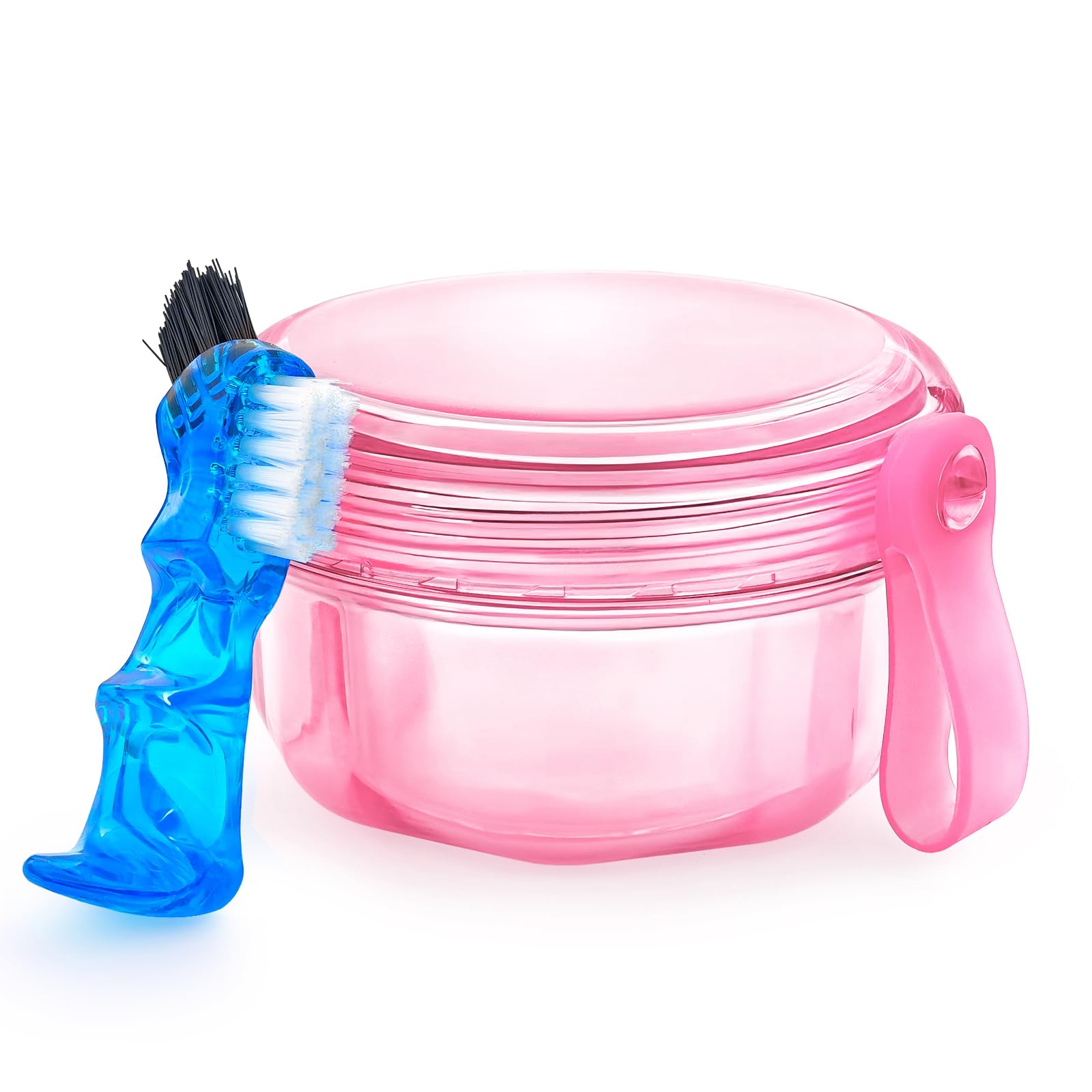 Denture Bath Case Denture Cleaning Cup with Lid Leak Proof