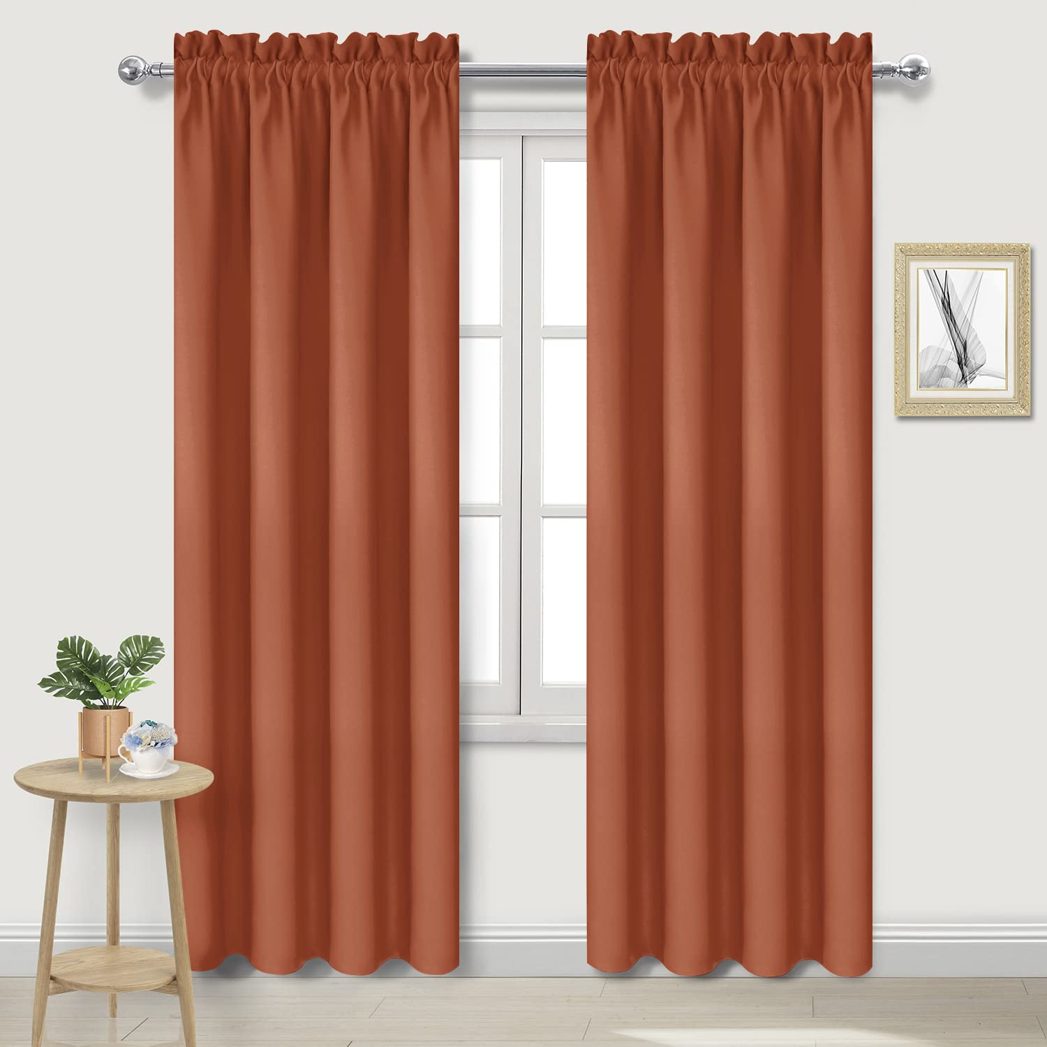 Blackout Curtains for Bedroom Living Room 42 x 84 Inch Long 2 Panels (2 Count)