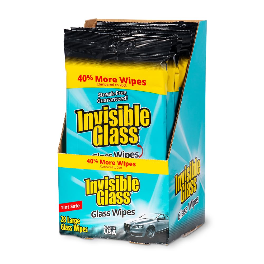 90161 6PK Large Glass Cleaning Wipes for Streak (168 Count)