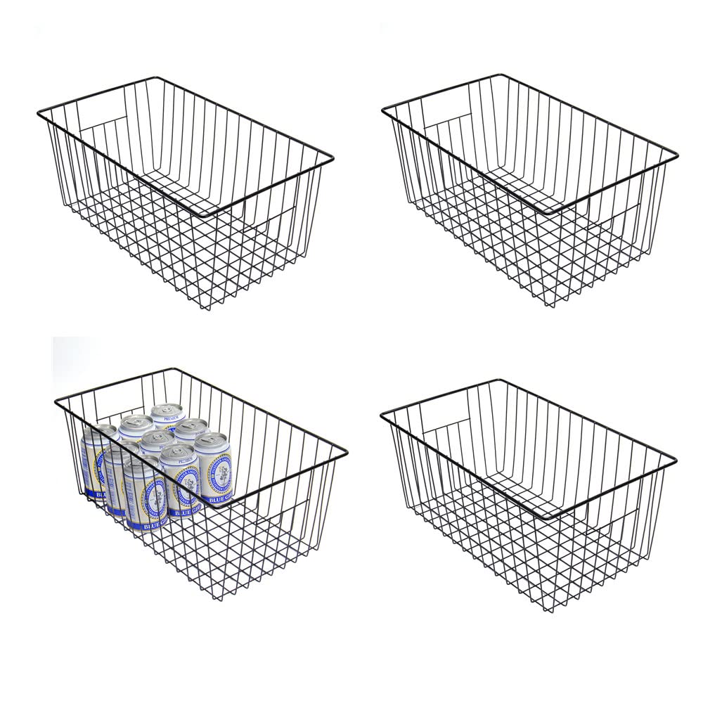 16inch Freezer Wire Storage Organizer Baskets (4 Count)