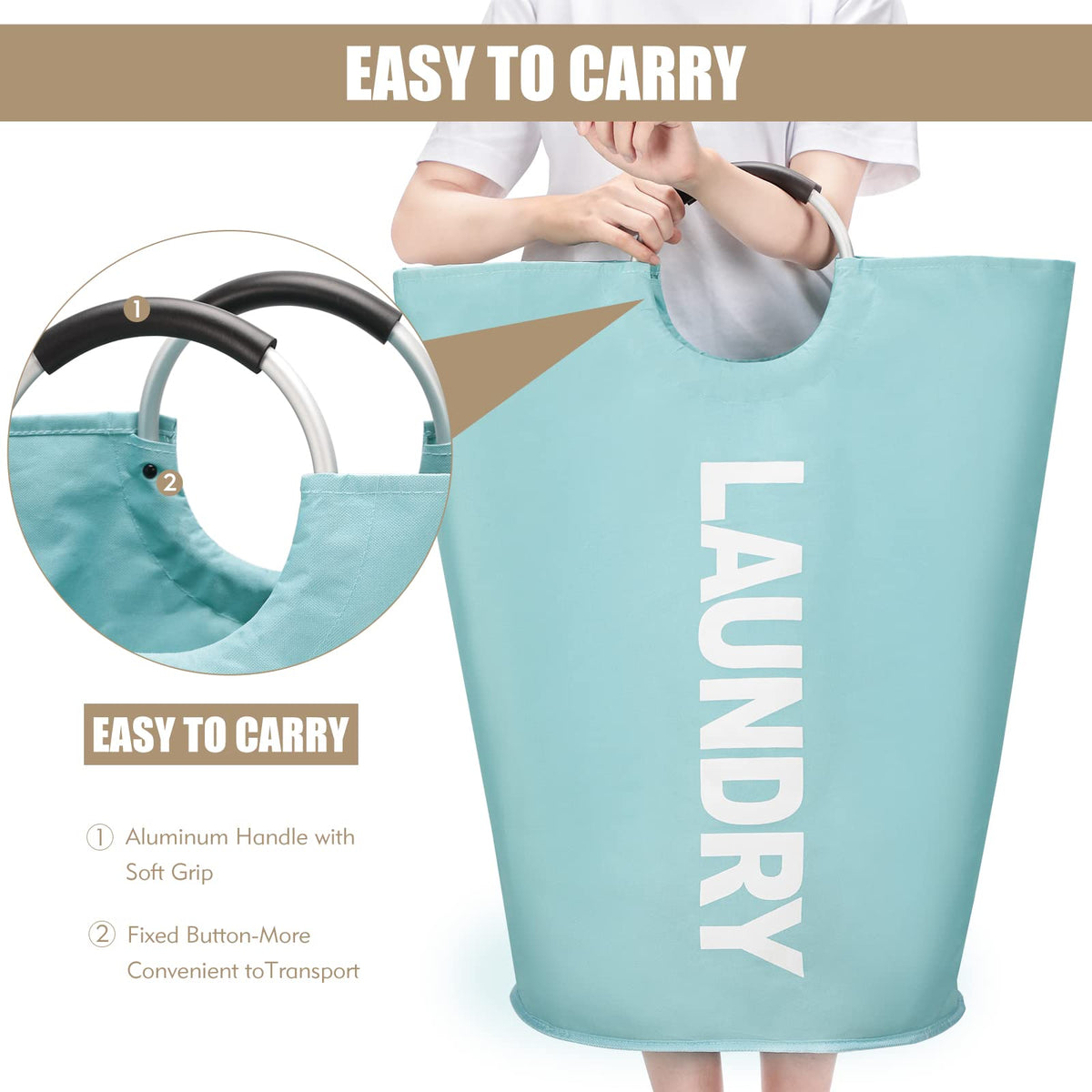 90L Large Laundry Basket Bag - ModHome Supplies