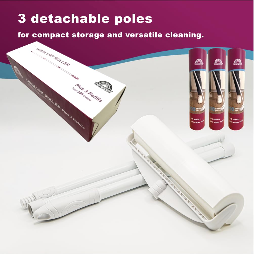 9.5" Extra Wide Lint Roller for Pet Hair Removal
