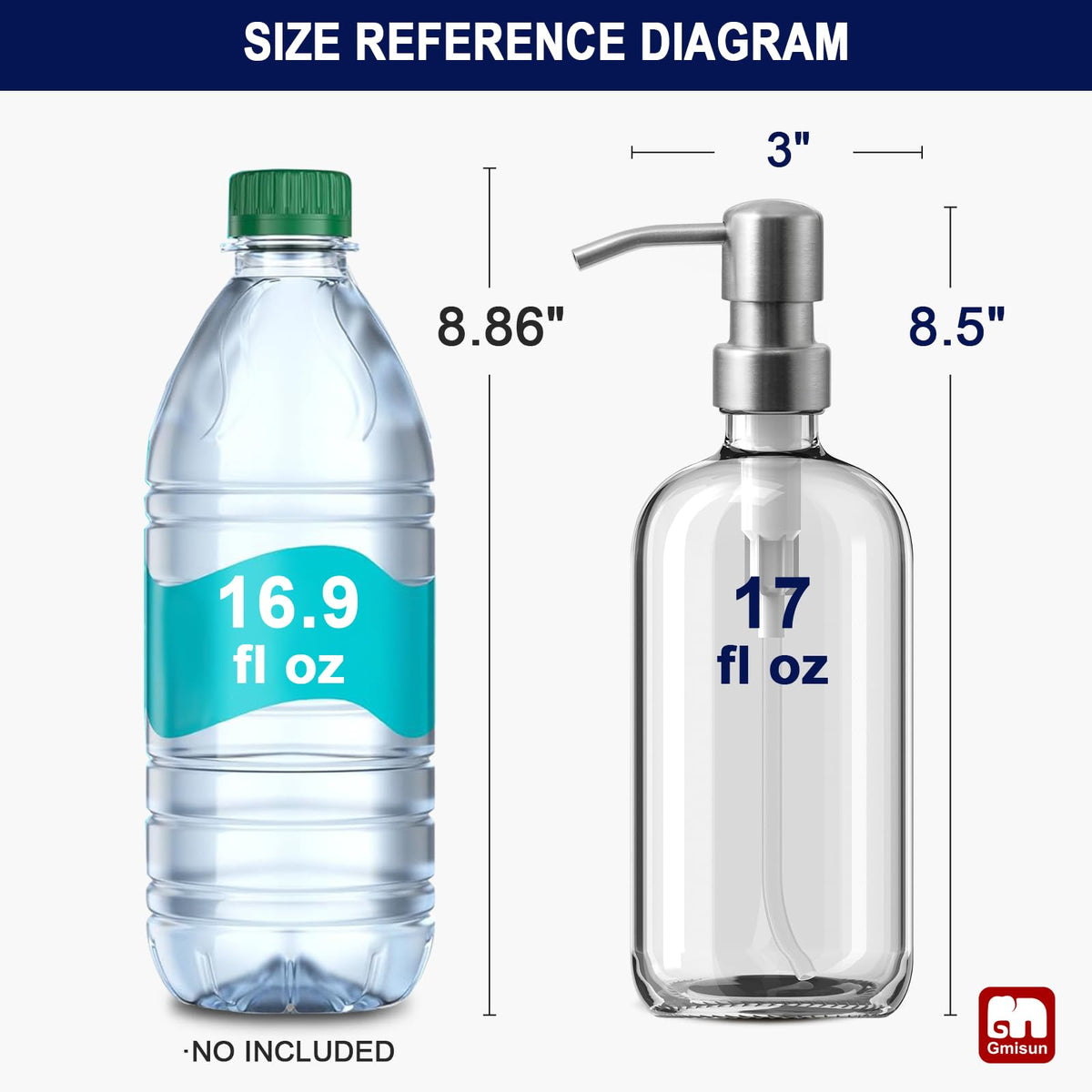 Glass Soap Dispenser with Pump (2 Count)