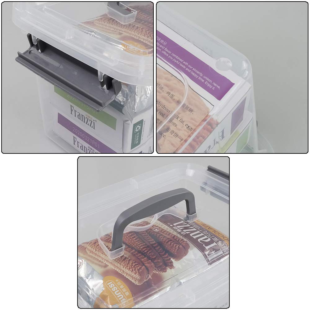 6 Pack 5 L Clear Plastic Storage Box (4 Count)