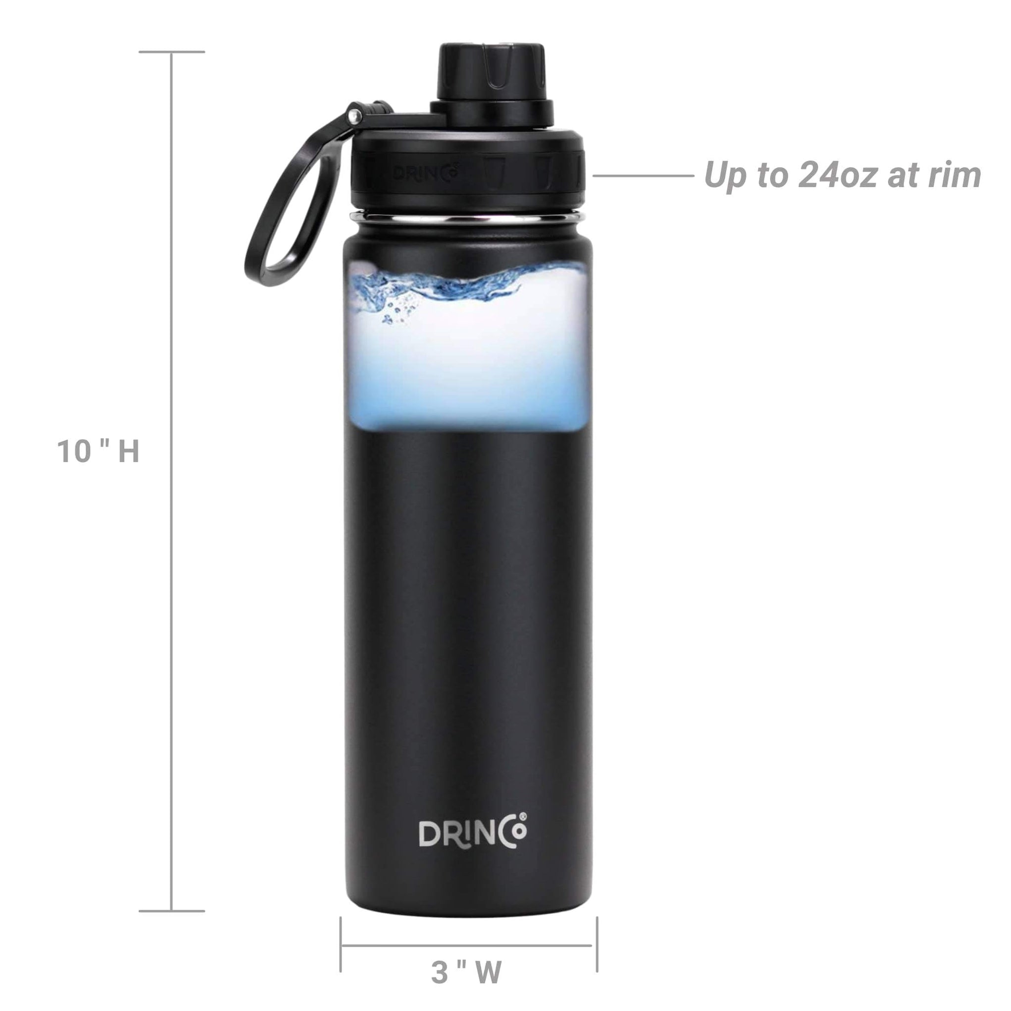 Stainless Steel Water Bottle Spout Lid Vacuum Insulated Double Wall Water Bottle Wide Mouth