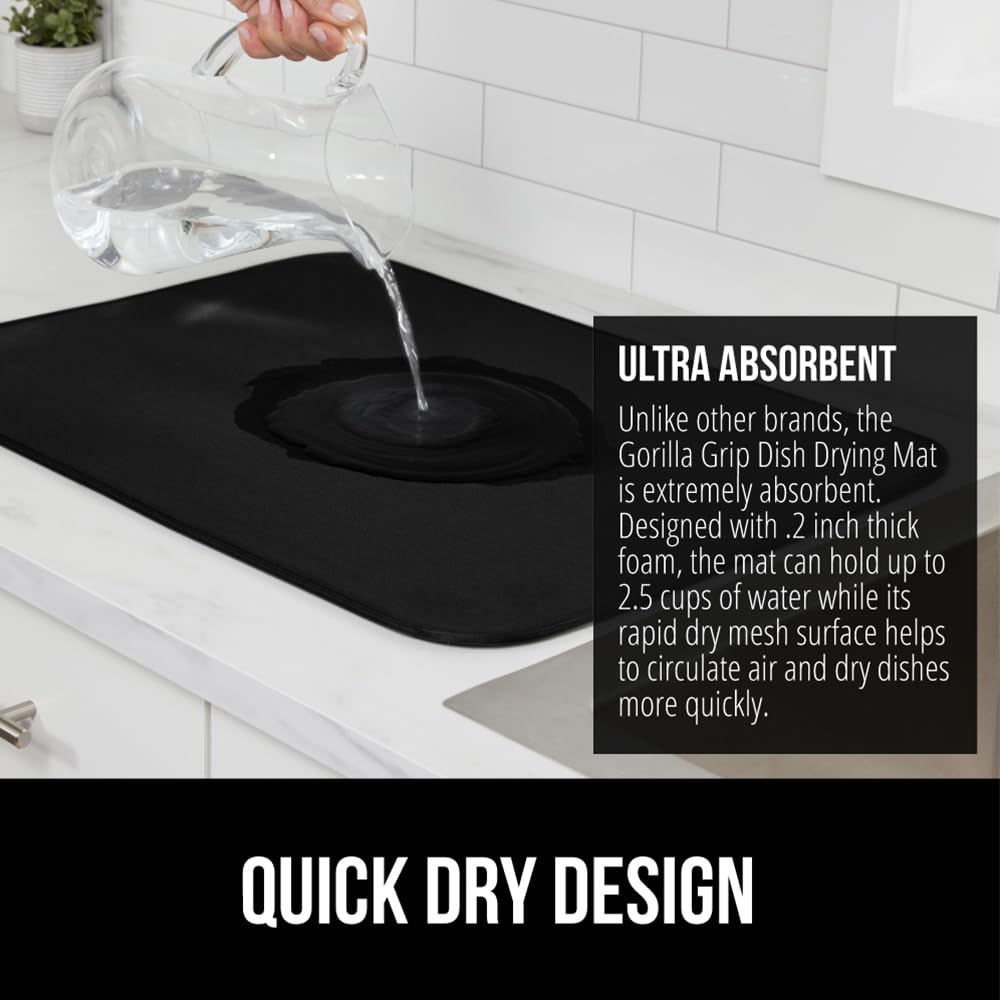 Ultra Water Absorbent Microfiber Dish Drying Mat