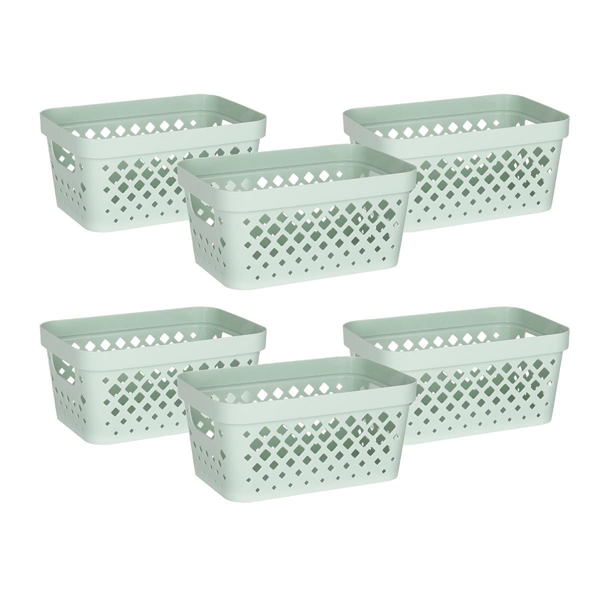 Plastic Baskets for Organizing (6 Count)