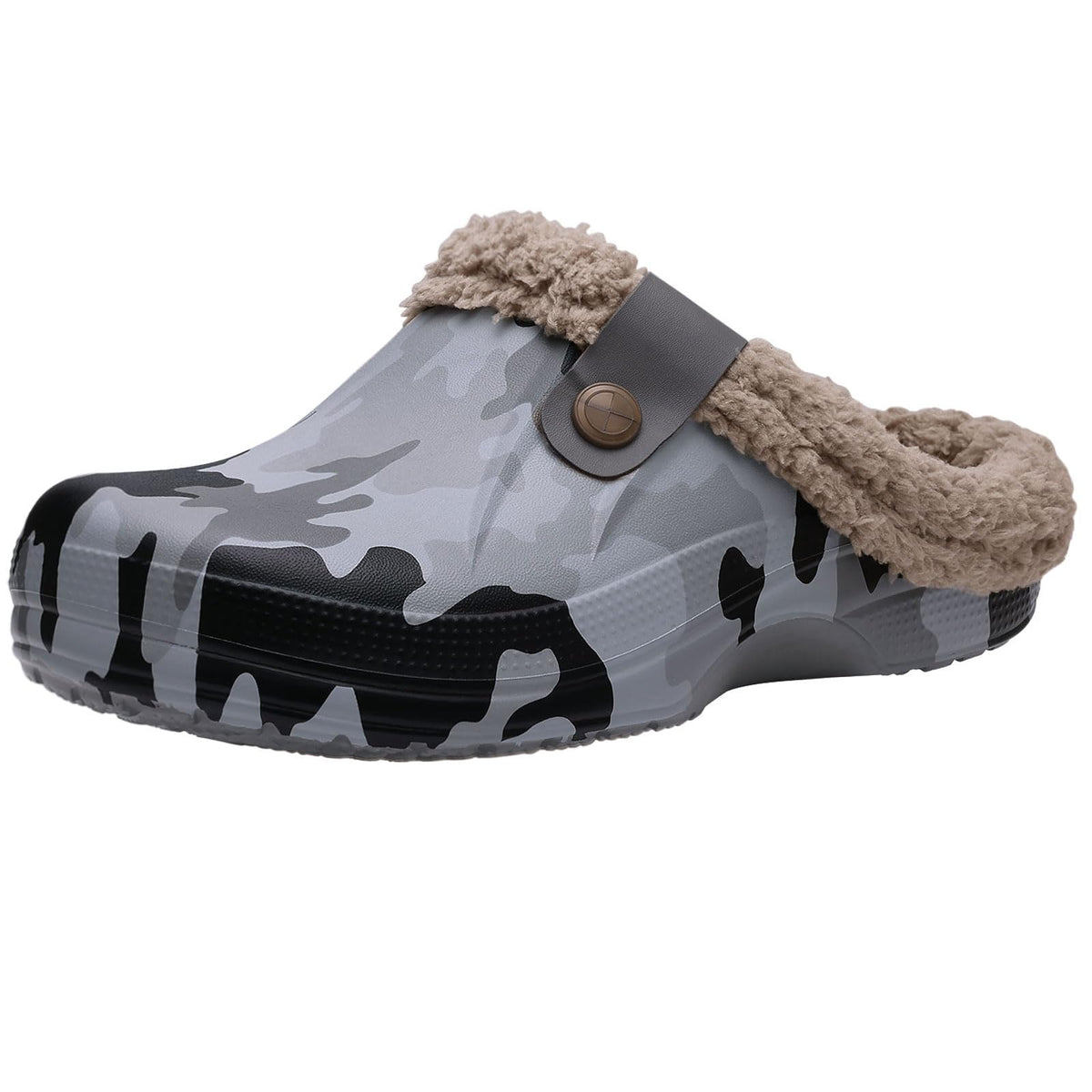 Fur Lined Clogs for Women & Men Fuzzy Slippers with Memory Foam