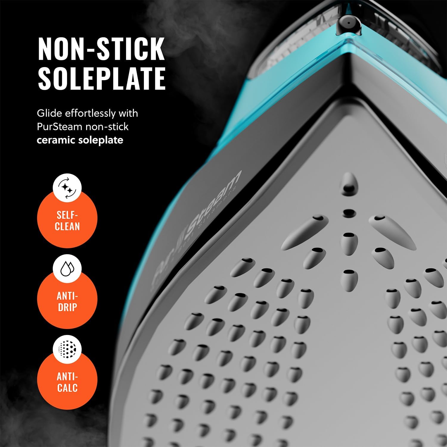 PurSteam SteamTech Steam Iron with LED Display