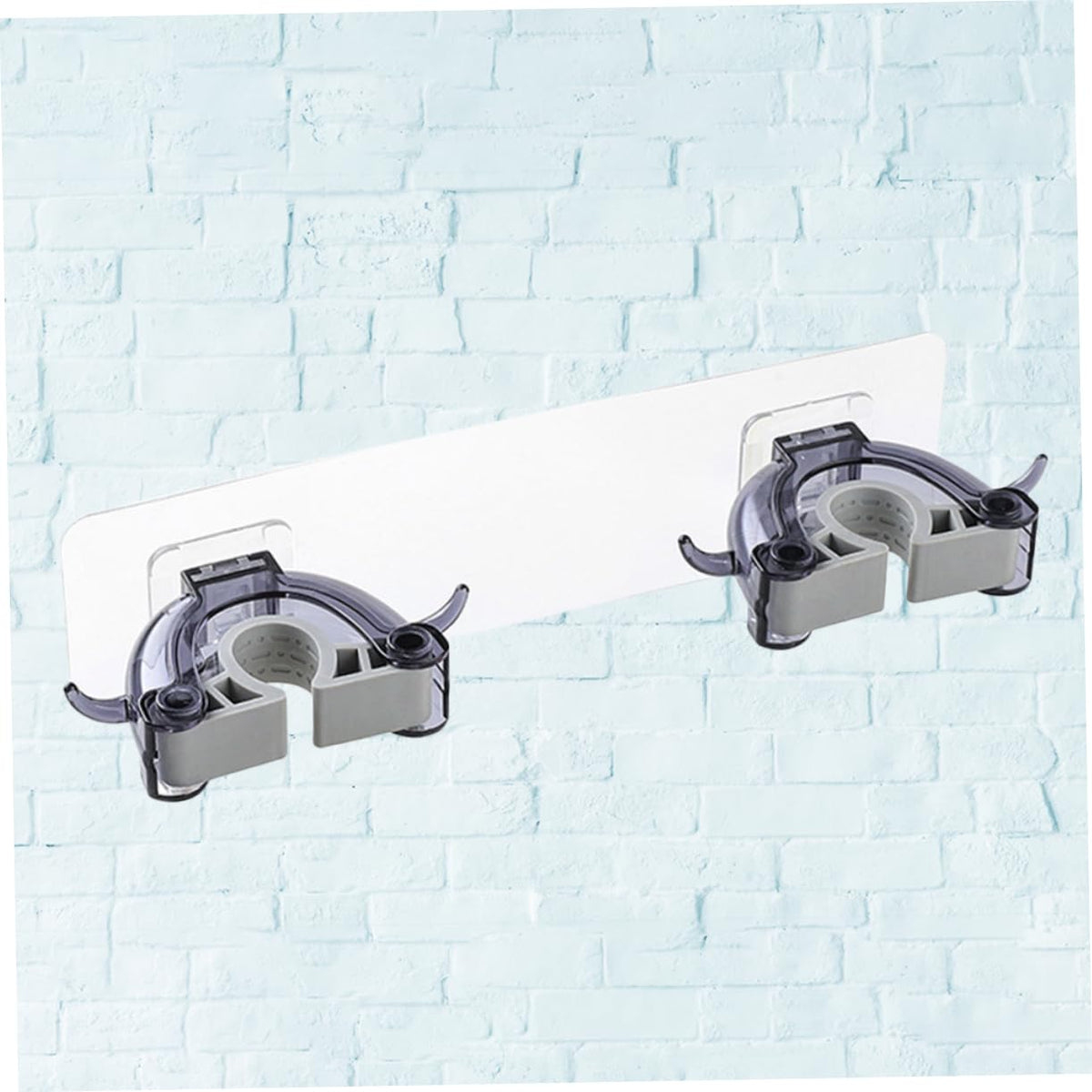 Plastic Mop Clip Double Buckles Broom Hanger Mop Hook Seamless Design Home Kitchen