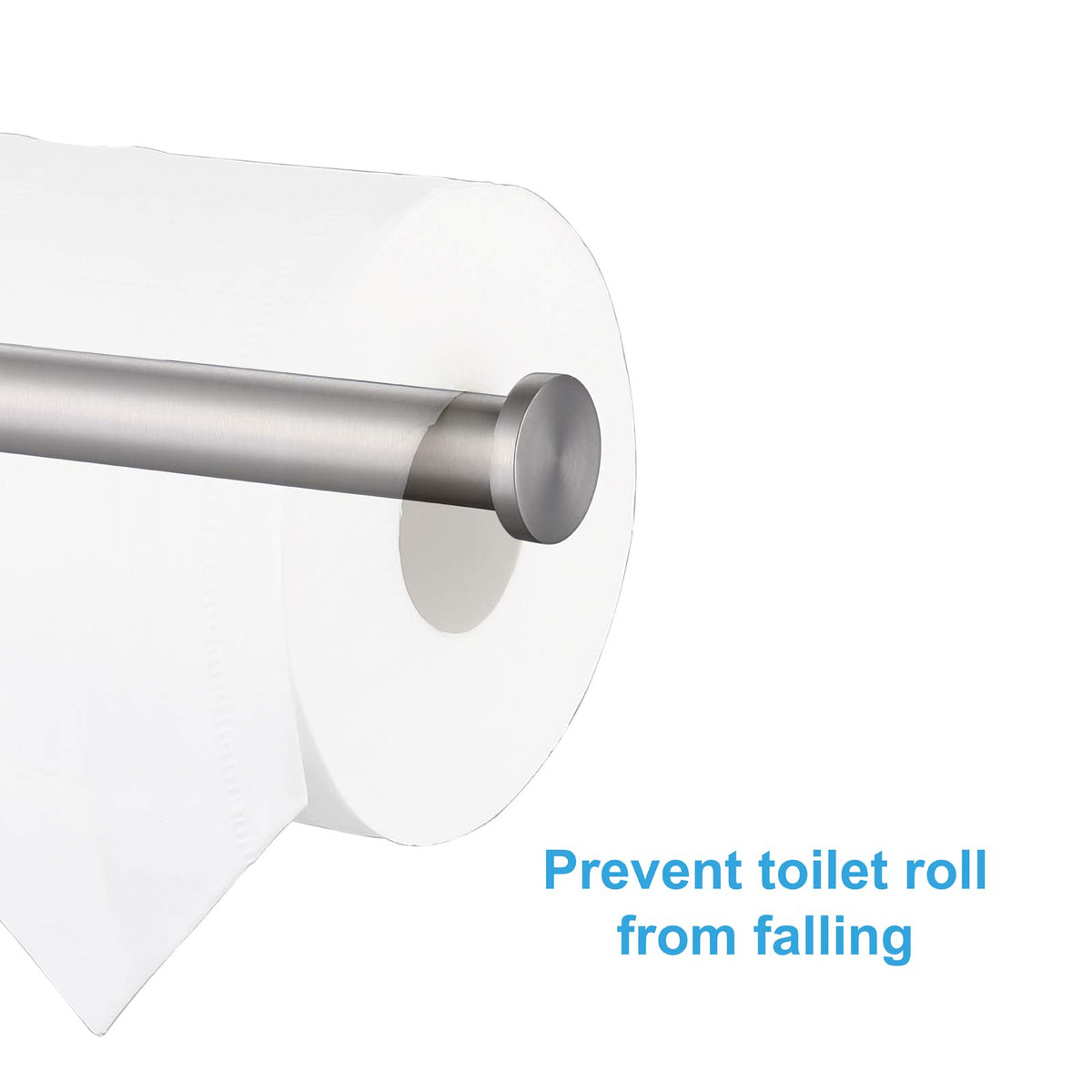 Toilet Paper Holder SUS304 Stainless Steel Round Size Brushed Nickel 2 Pack (2 Count)