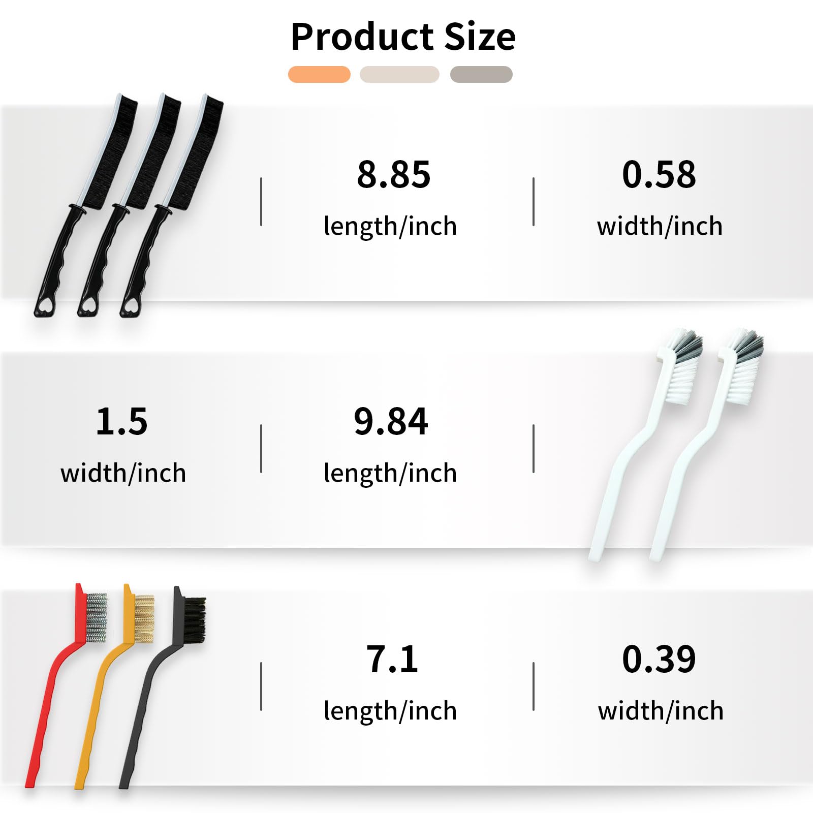 Crevice Cleaning Brush Set