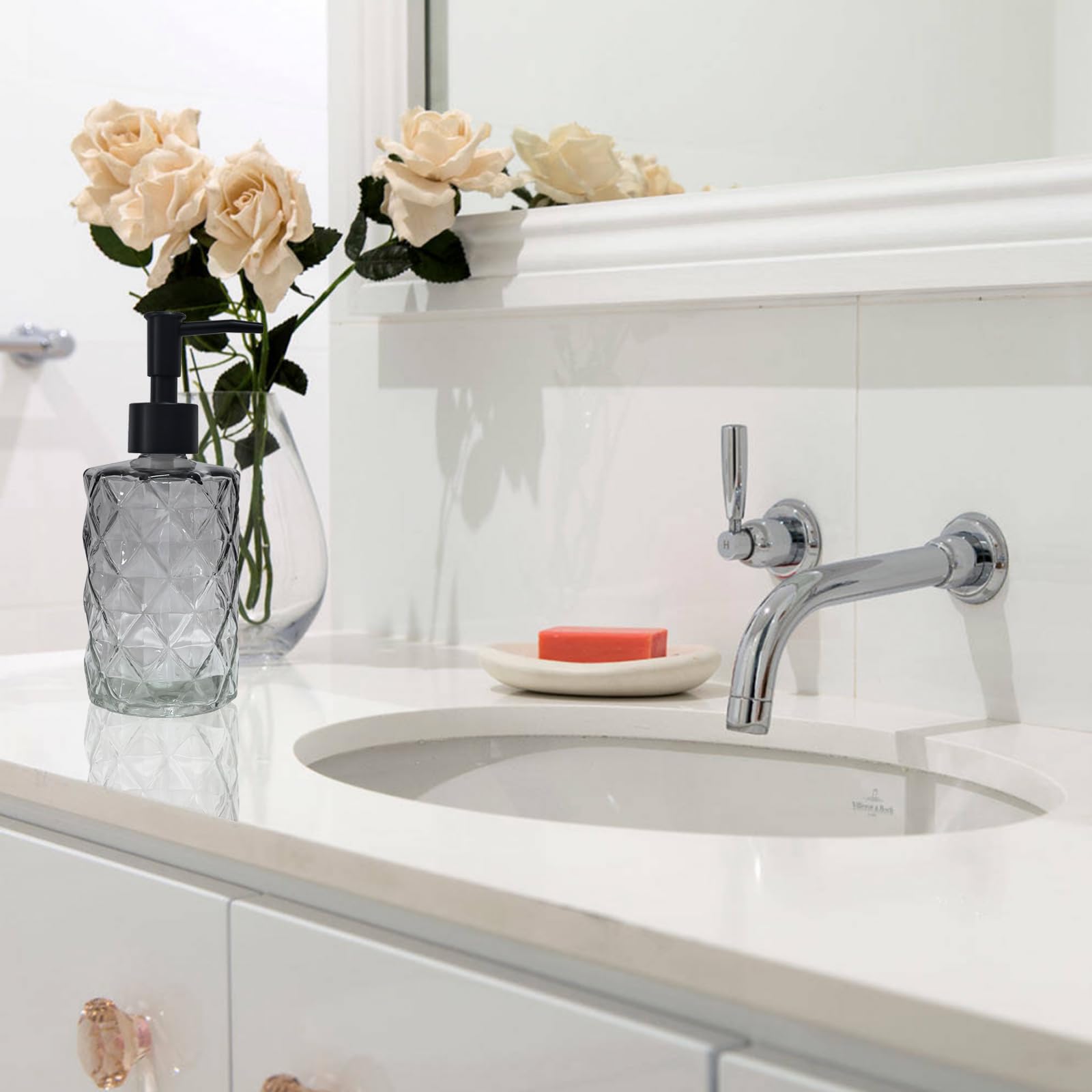 Crystal Glass Soap Dispenser