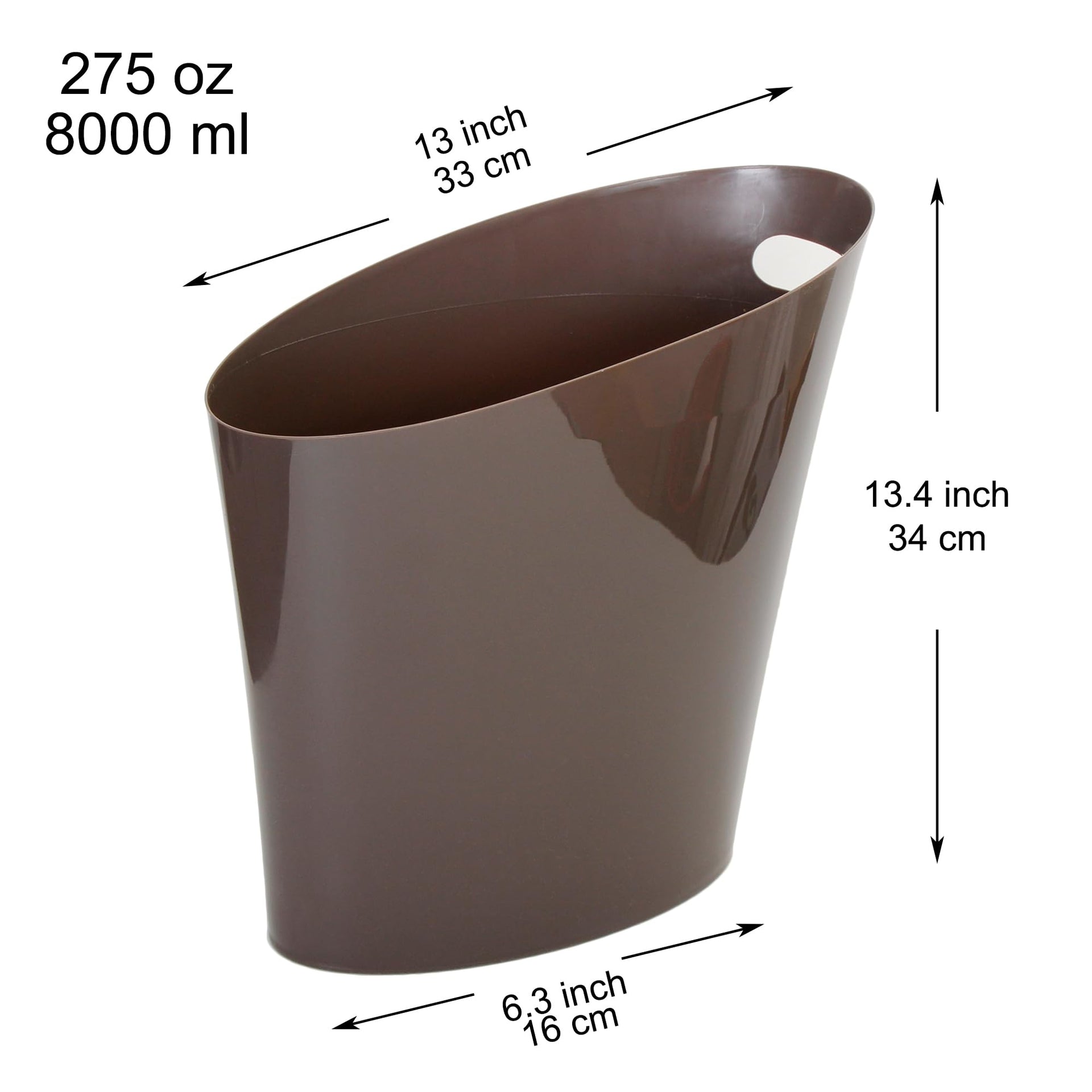 2 Gallon Slim Trash Can (4 Count)