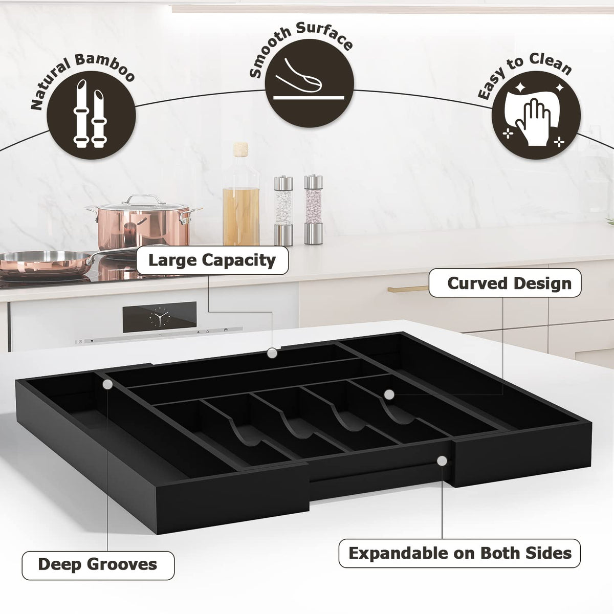Utensil Organizer Silverware Drawer Organizer