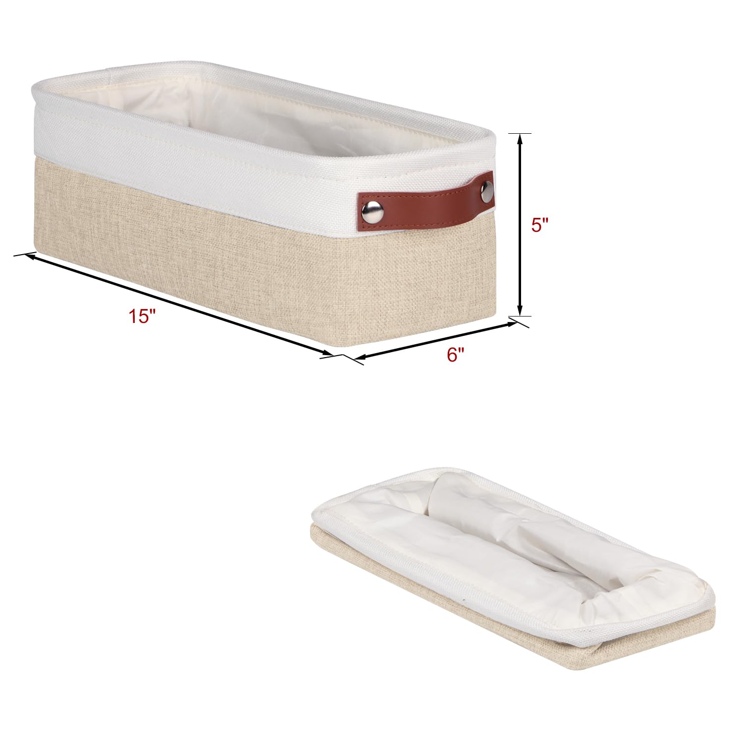 Small Fabric Storage Bins (4 Count)