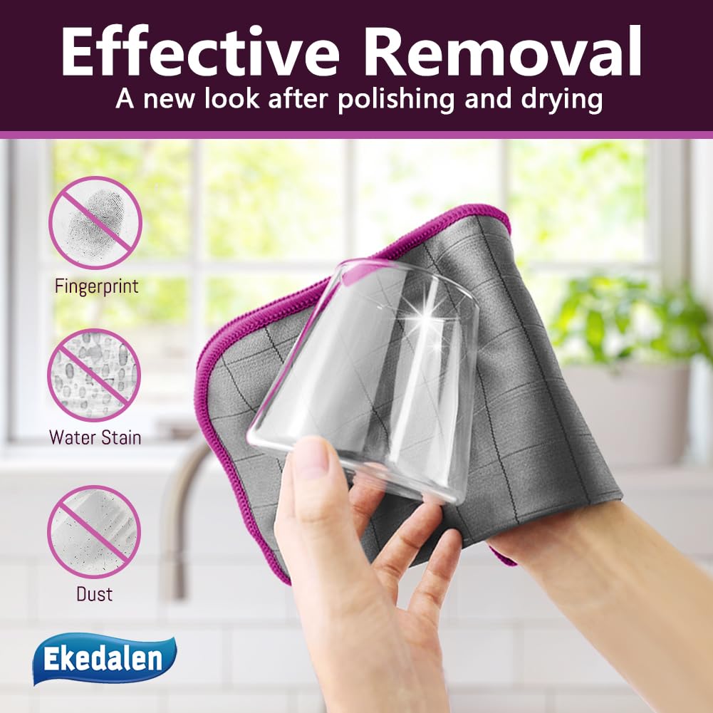 Microfiber Cleaning Cloth Lint Free Glass Polish (6 Count)