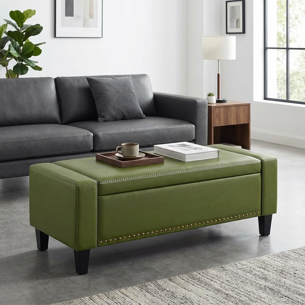 49''W Storage Ottoman Bench