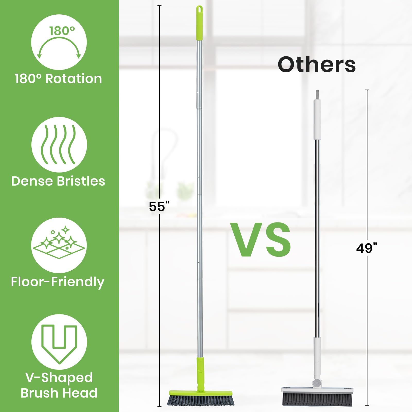 Grout Cleaner Brush with Long Handle