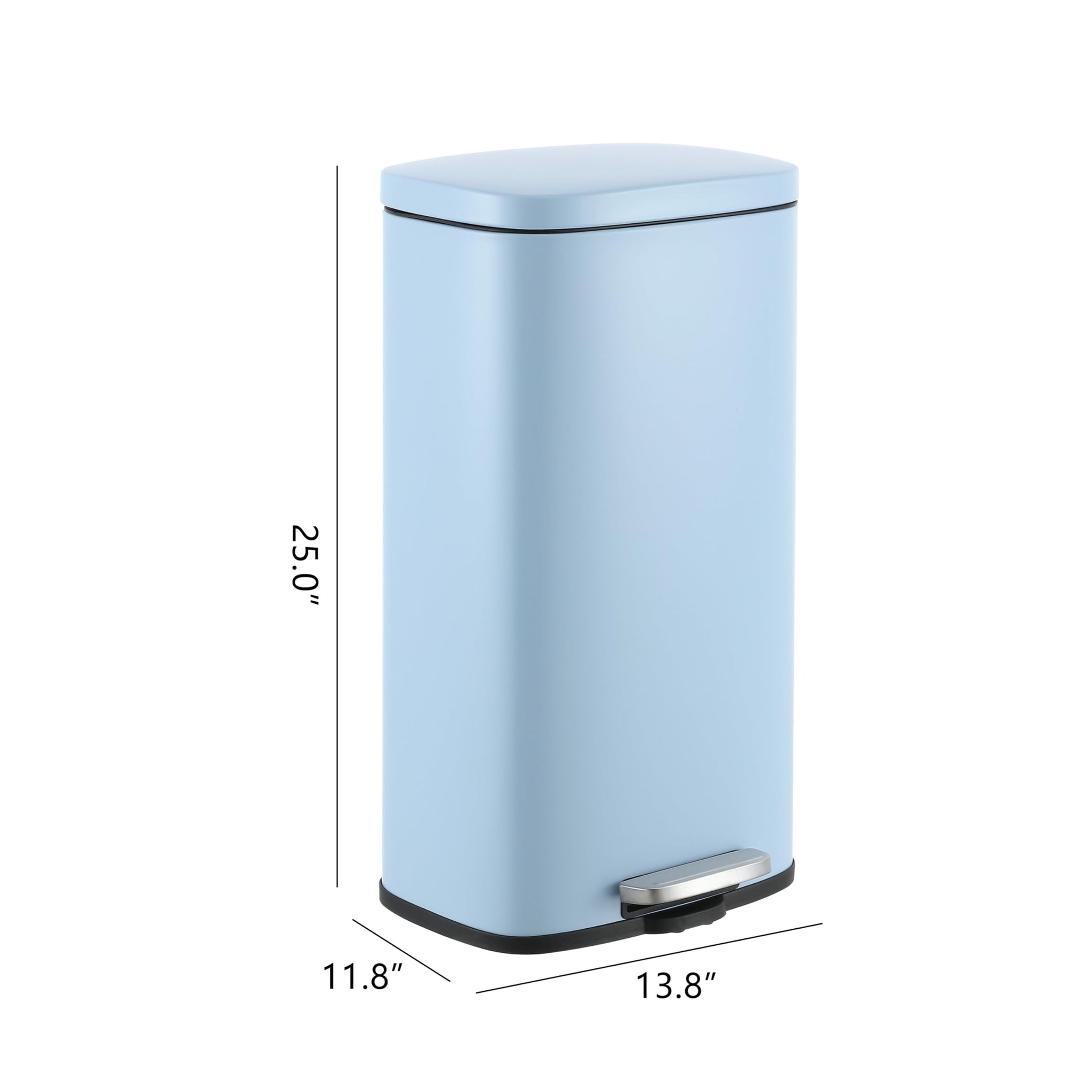 Curtis 8 Gal Step Trash Can Soft Close 25"