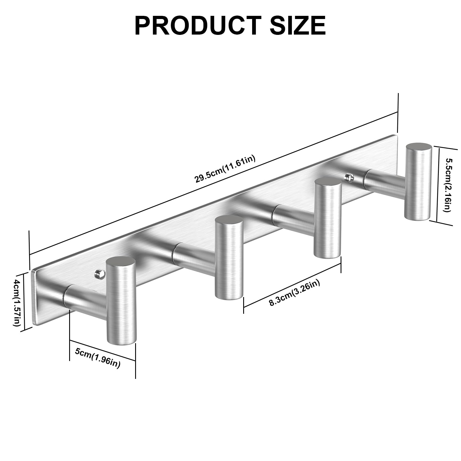 1PACK Hat and Coat Wall Mount Rack
