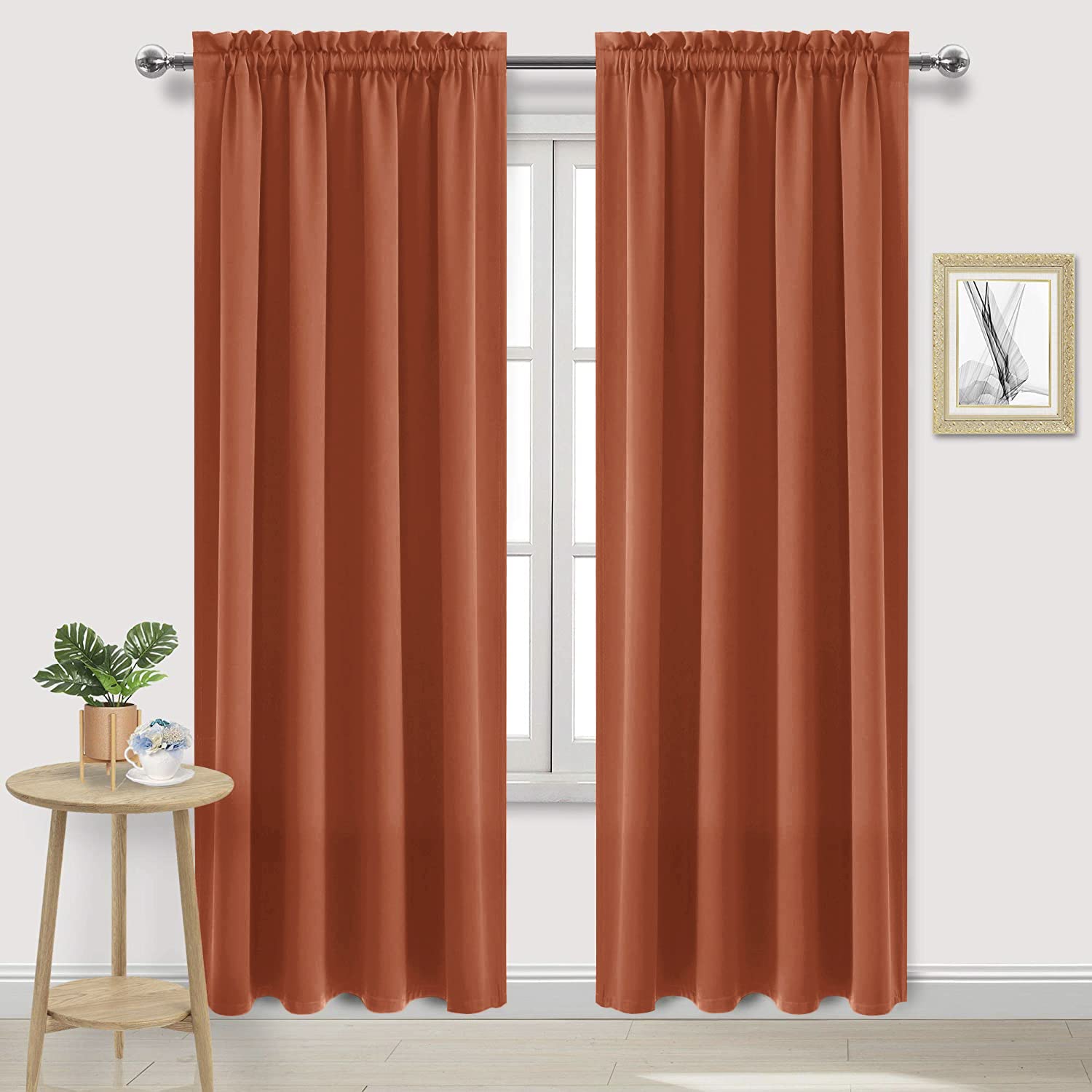 Blackout Curtains for Bedroom Living Room 52 x 84 Inch Long 2 Panels (2 Count)