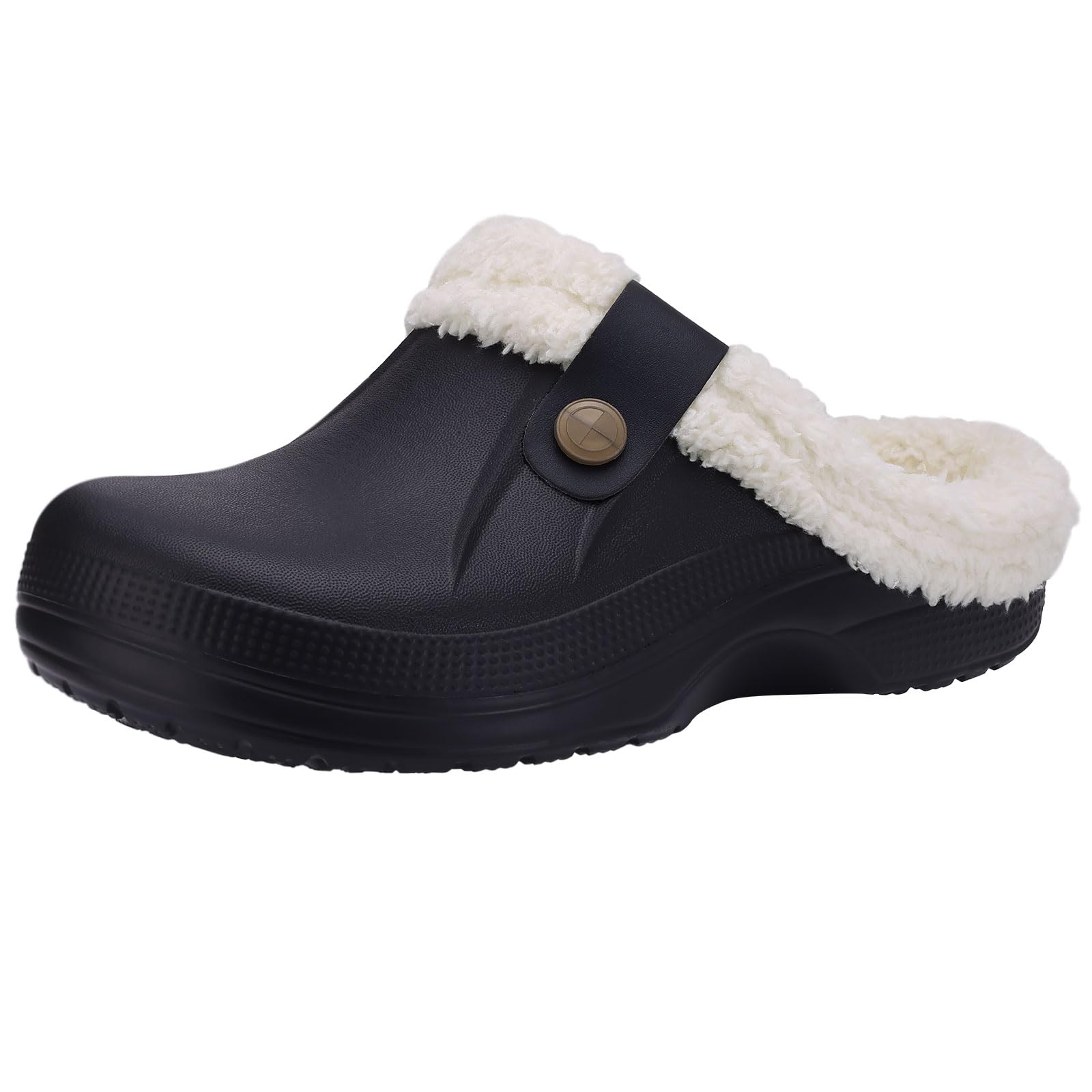 Fur Lined Clogs for Women & Men Fuzzy Slippers with Memory Foam