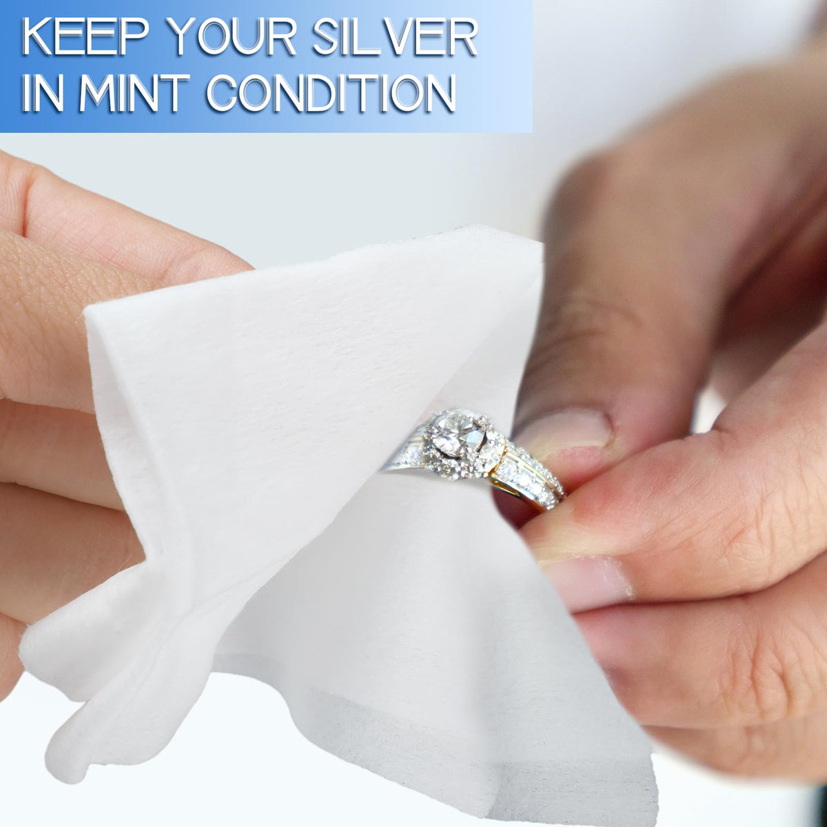 6 Pack 72 Pcs Silver Cleaner Wipes Silver Polish Jewelry Cleaner Cleaning Jewelry Wipes for Silverware Stainless Steel Brass Metal Tarnish Remover (6 Count)