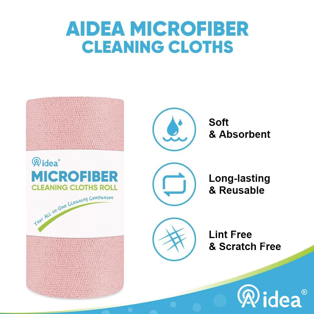 Microfiber Cleaning Cloth 330 Sheets 6 Roll (330 Count) - ModHome Supplies