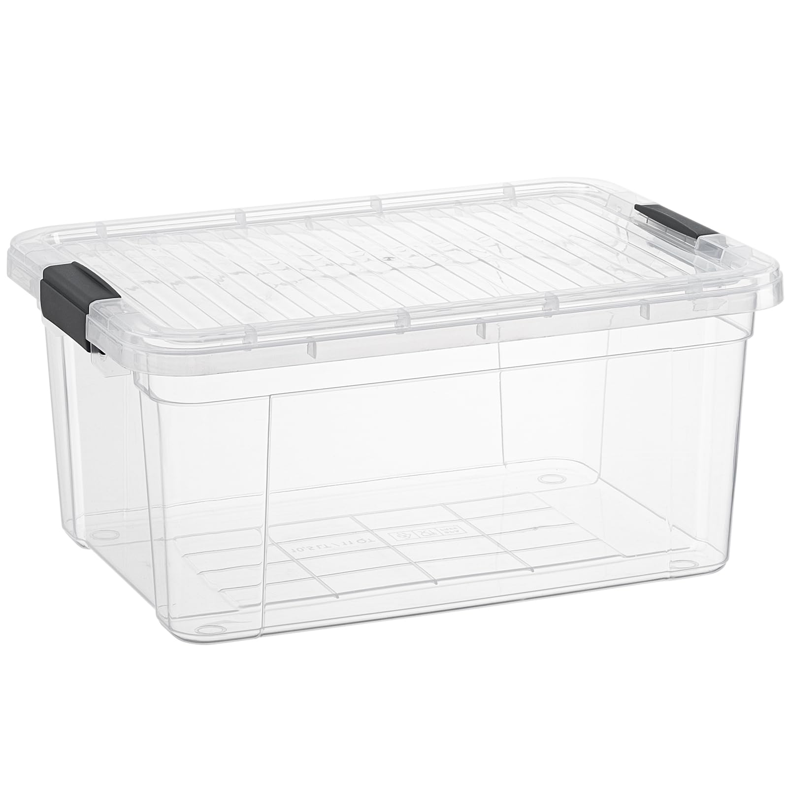 11 Quart Clear Plastic Storage Boxes with Lids