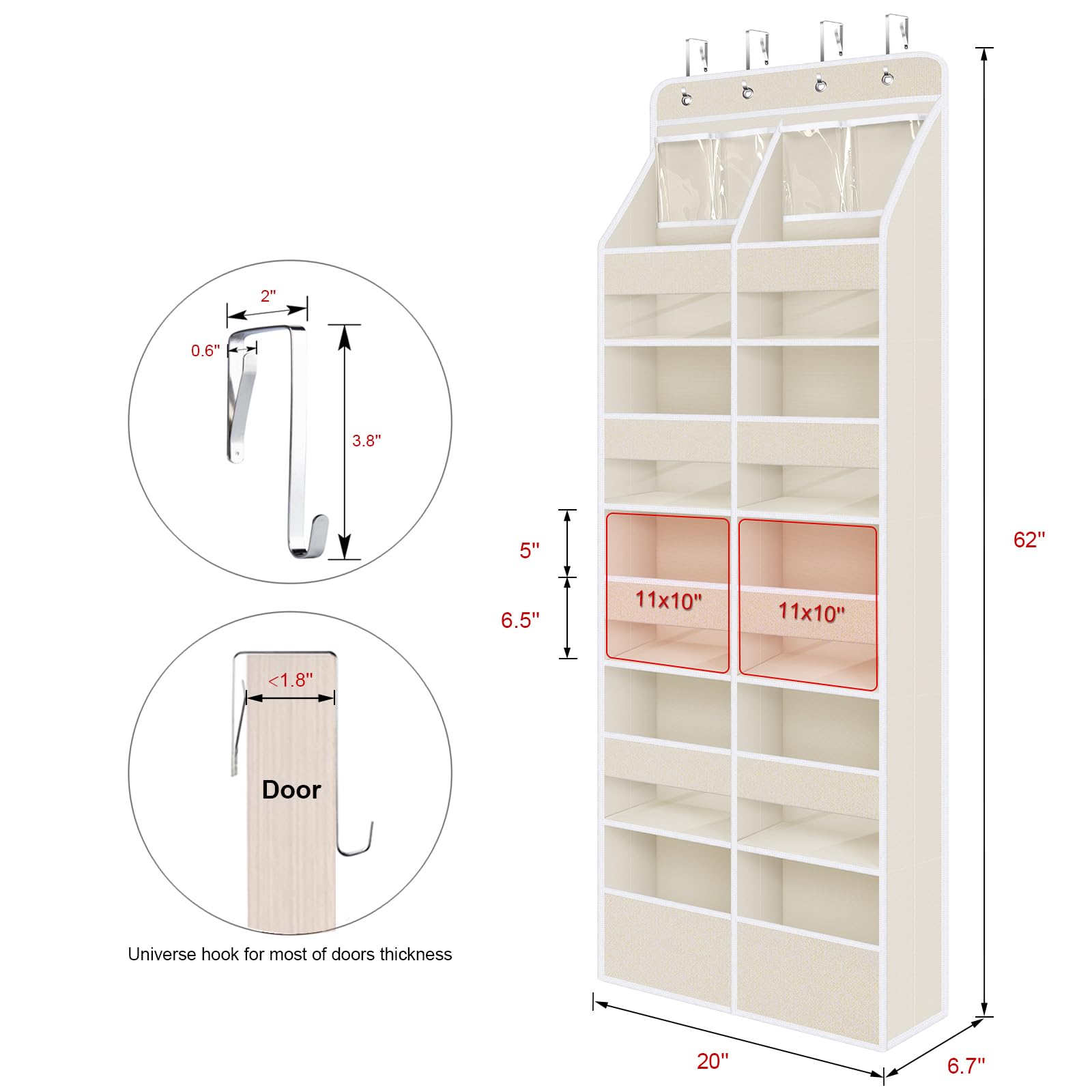 Upgraded Over Door Organizer for Baby Stuff