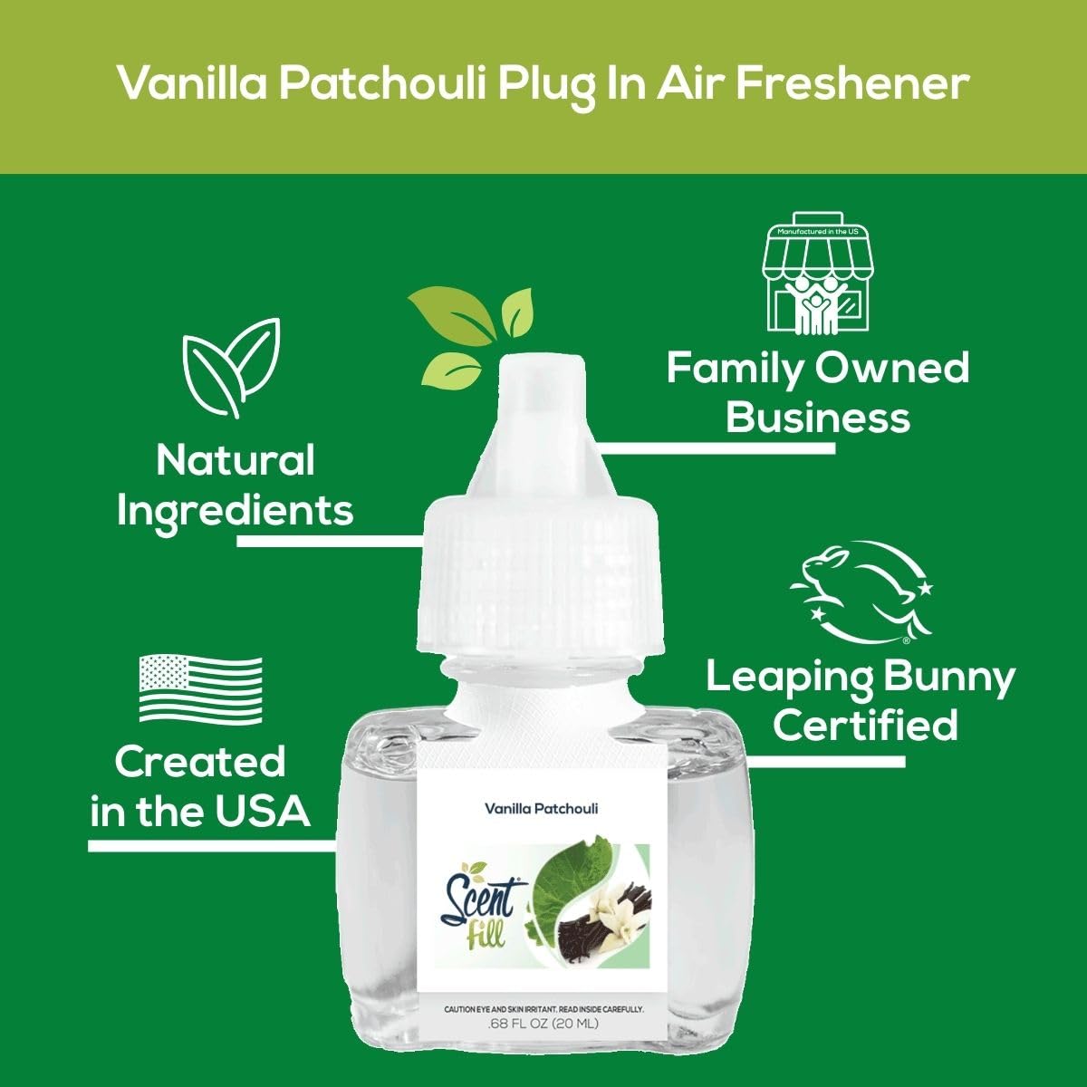 Vanilla Patchouli Plug in Air Freshener (2.72 Fl Oz)