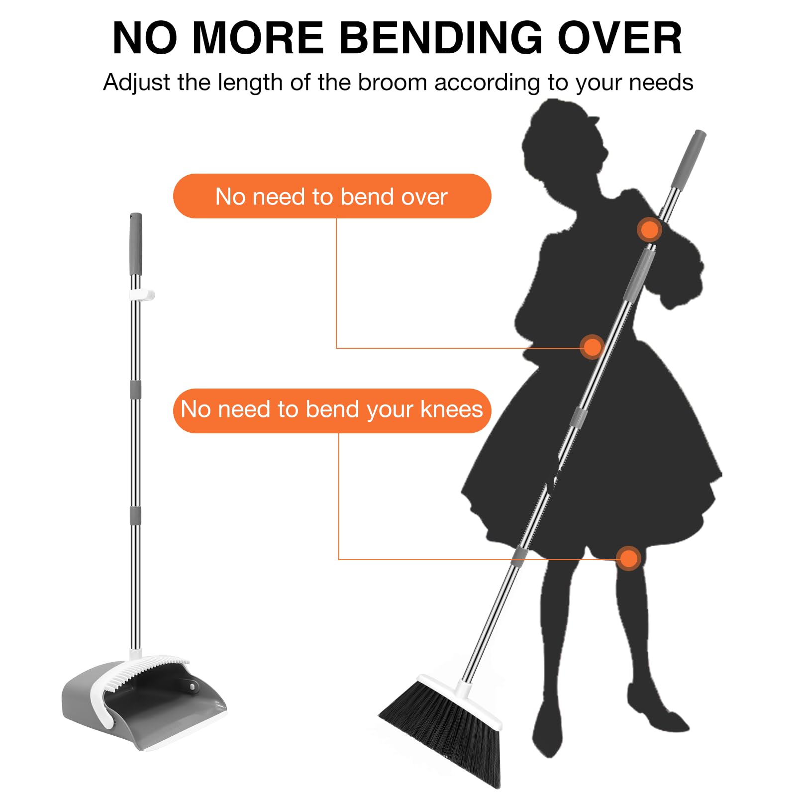 Broom and Dustpan Set (4 Count)