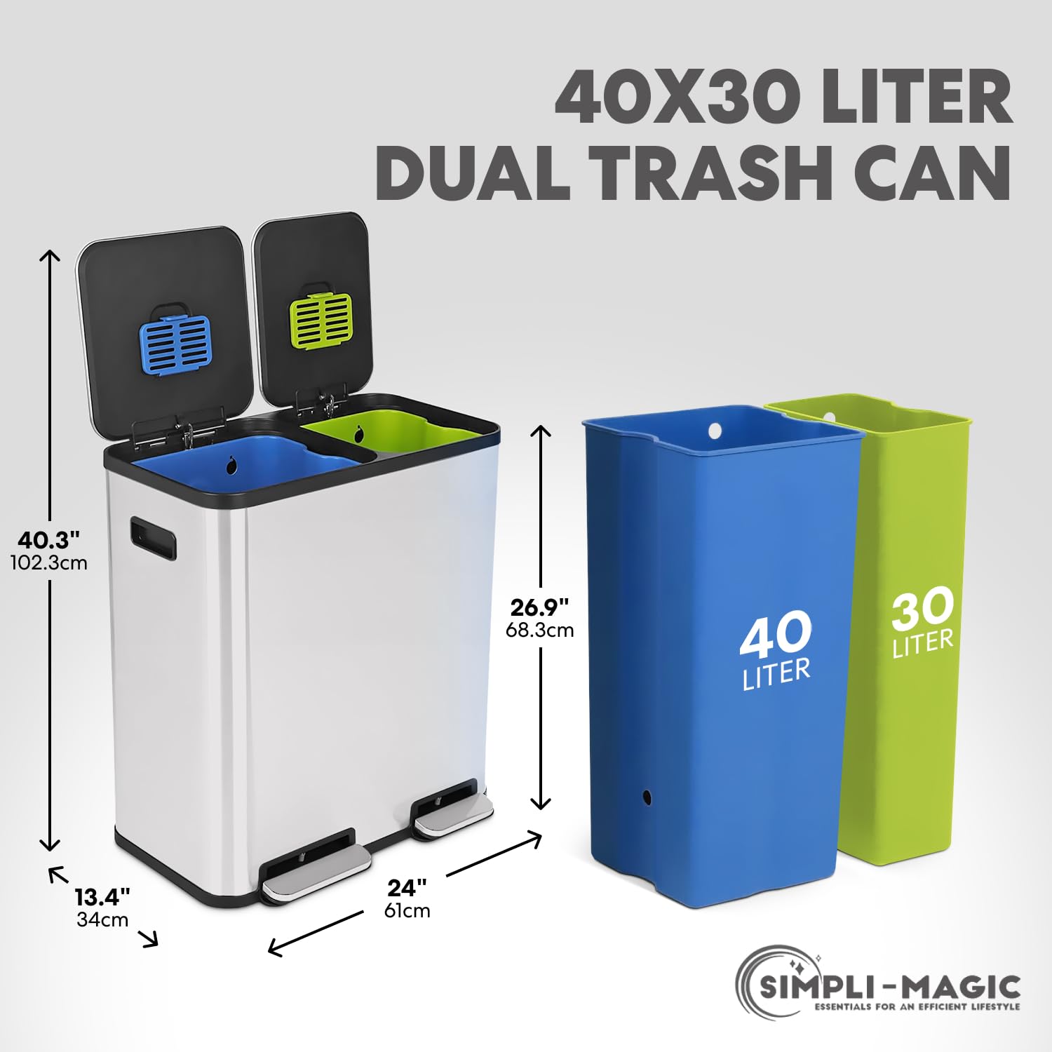 70 Liter 18.5 Gallon Rectangular Hands