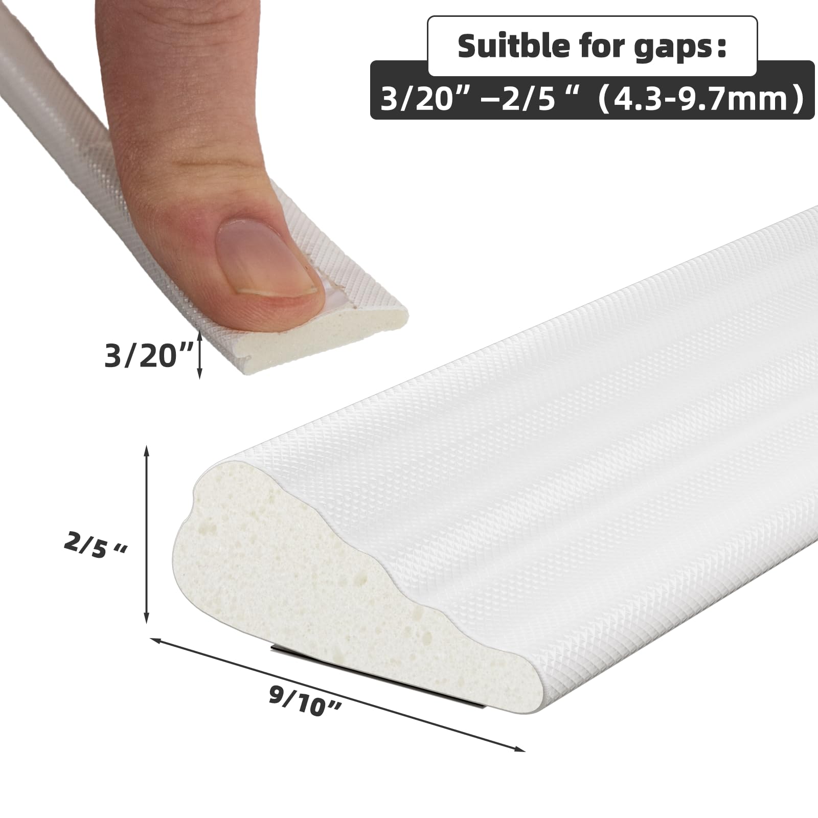 3 Pack*16.4 Ft Weather Stripping Seal Strip for Doors (49.2 Foot)