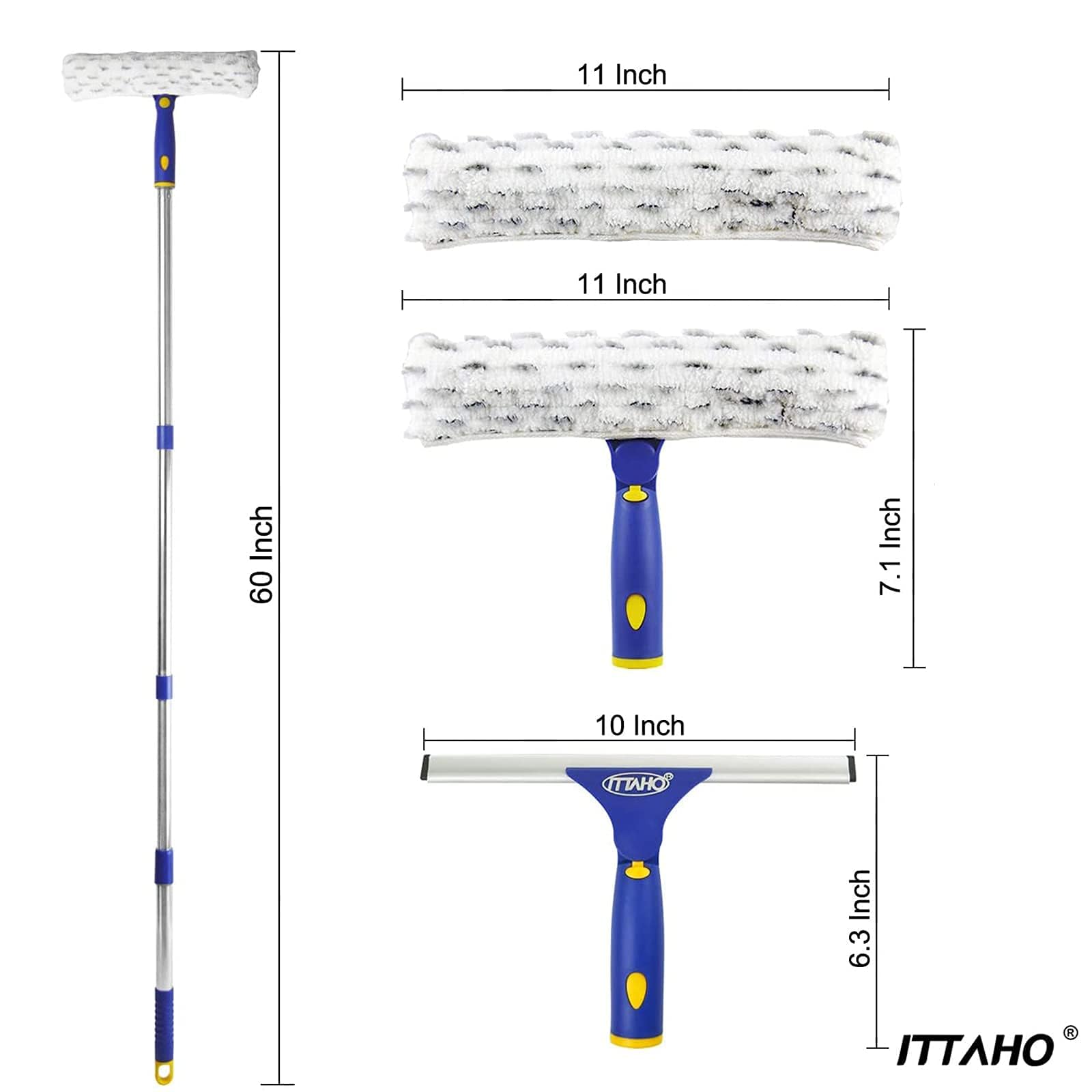 Window Washing Kit with Extension Pole