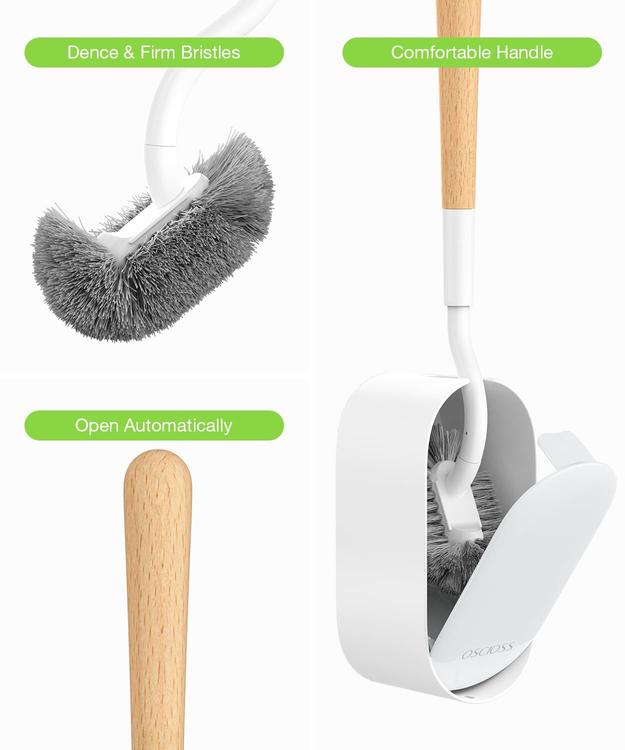Bamboo Toilet Brush Set