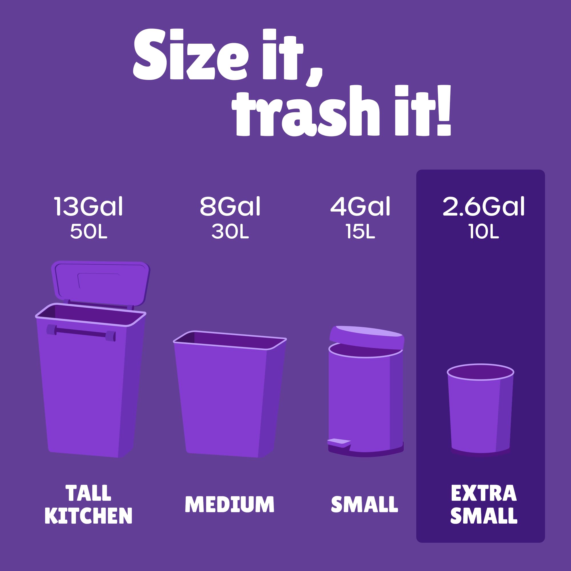 Small Bathroom Trash Bags (250 Count)