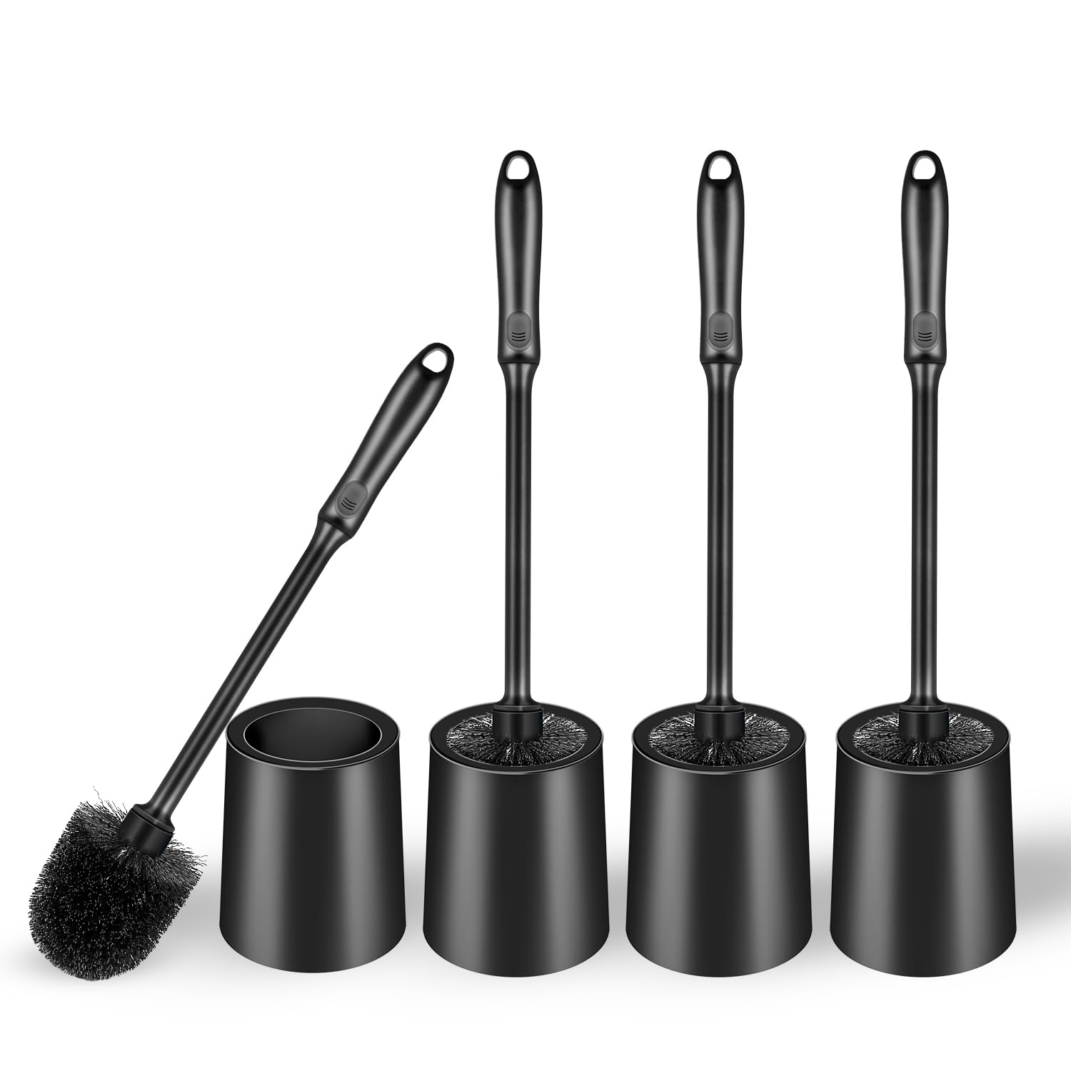 4 Pack Toilet Brush and Holder (4 Count)