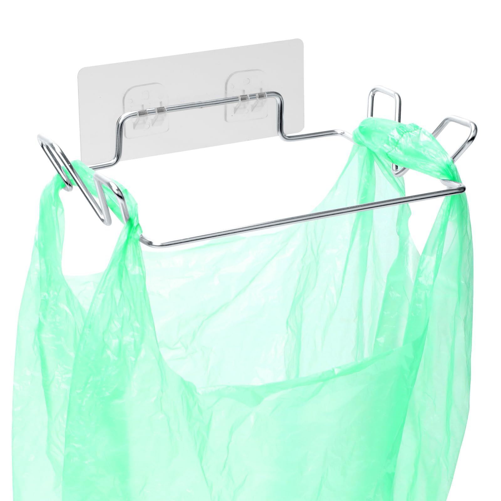 Stainless Steel Trash Bag Holder for Kitchen Cabinets Doors and Cupboards